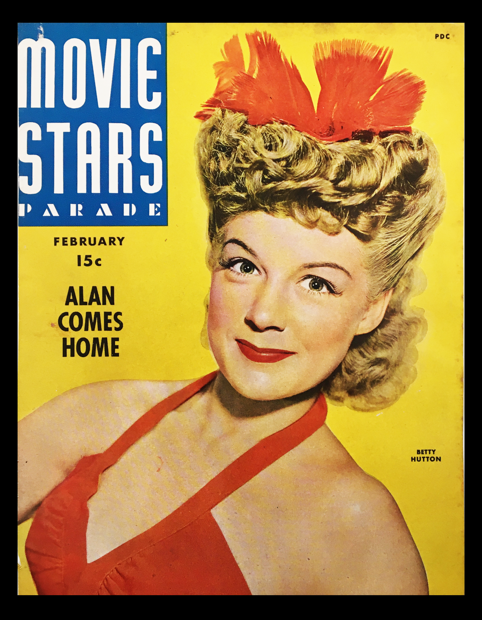 COVER ONLY Movie Stars Parade Magazine February 1944 Betty Hutton No Label