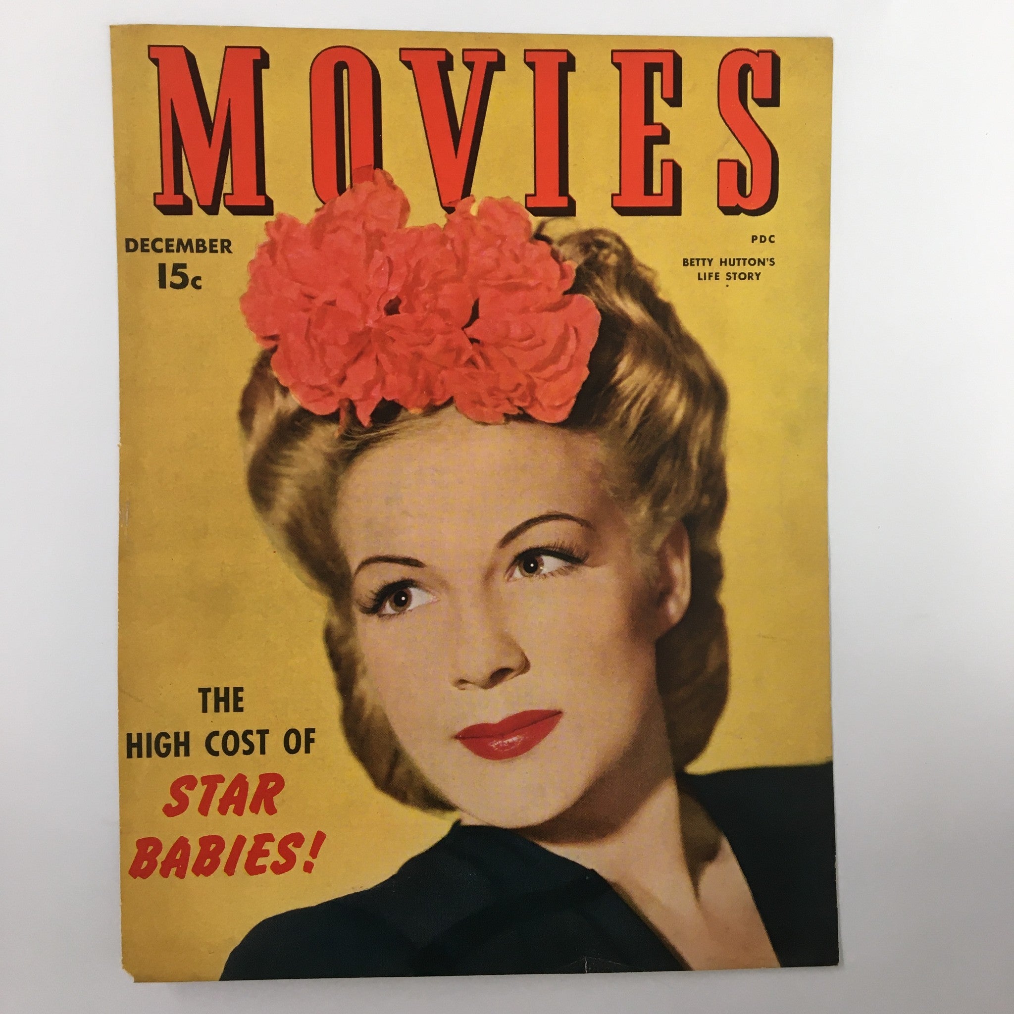 COVER ONLY Movies Magazine December 1943 Betty Hutton's Life Story No Label