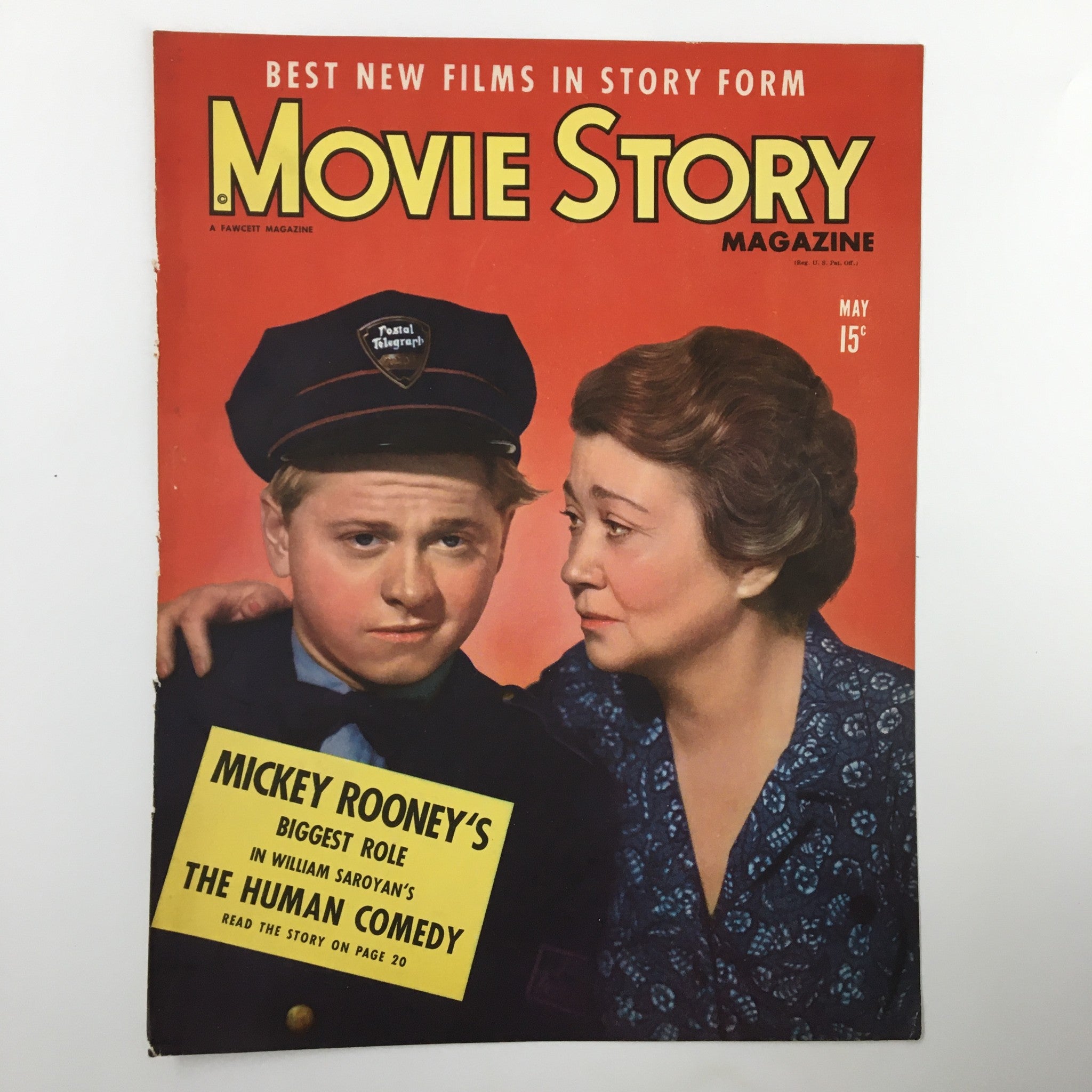 COVER ONLY Movie Story Magazine May 1943 Mickey Rooney's Biggest Role No Label