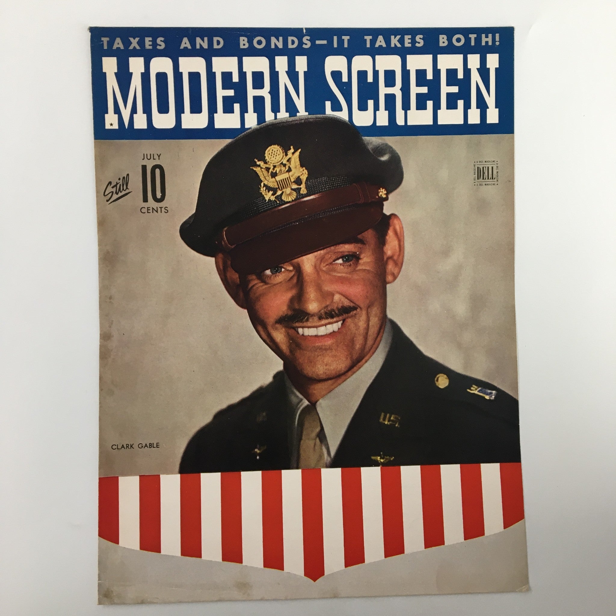 COVER ONLY Modern Screen Magazine July 1943 Clark Gable No Label