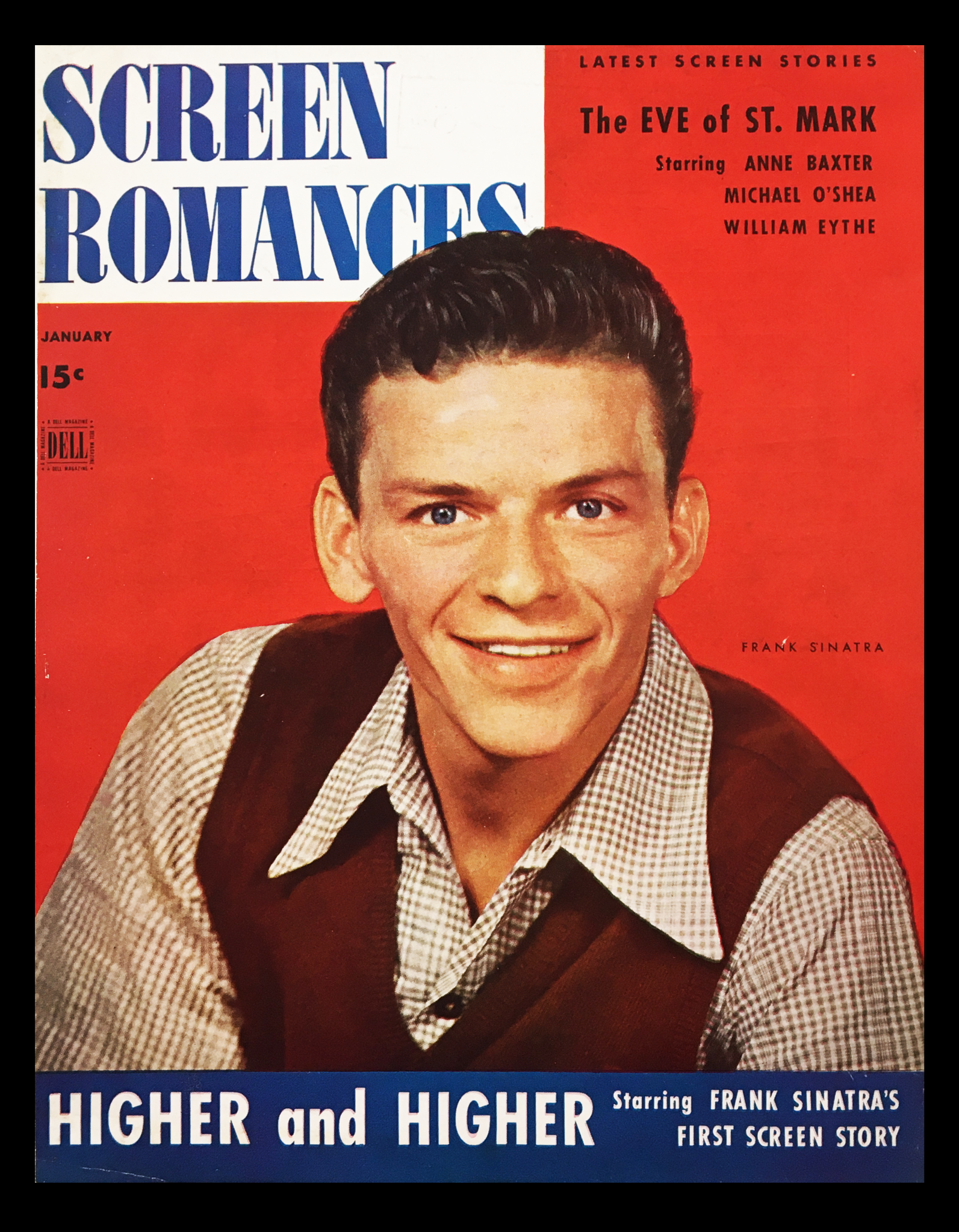 COVER ONLY Screen Romances Magazine January 1944 Frank Sinatra No Label