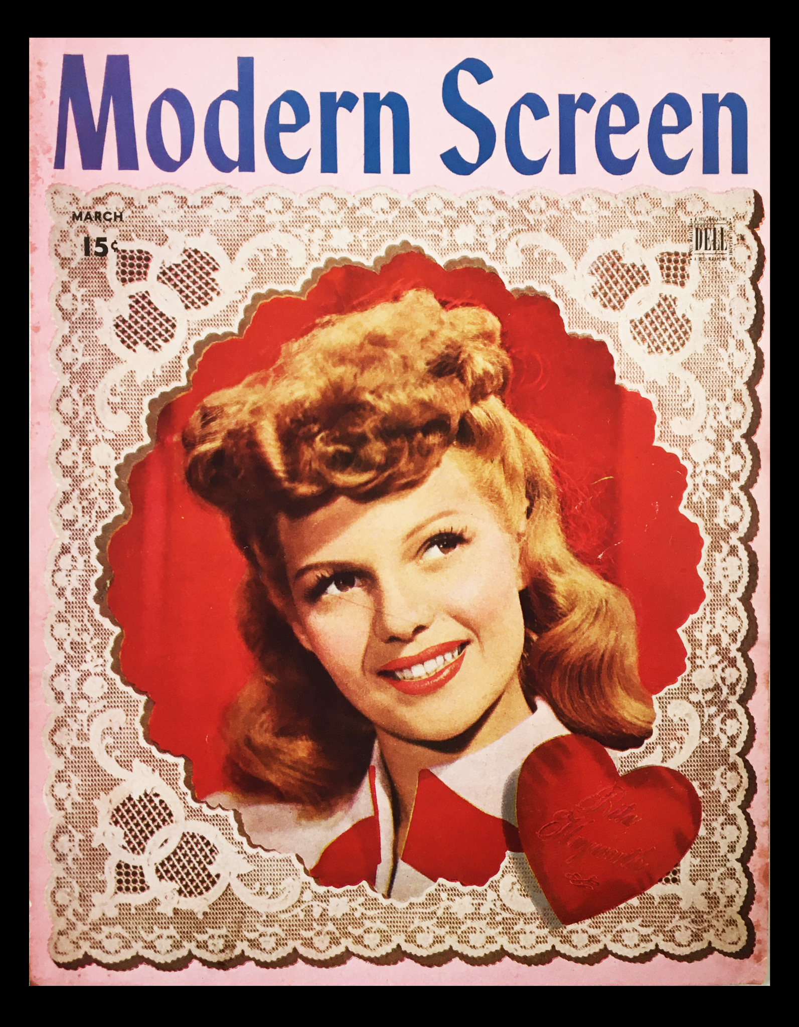 COVER ONLY Modern Screen Magazine March 1944 Rita Hayworth No Label