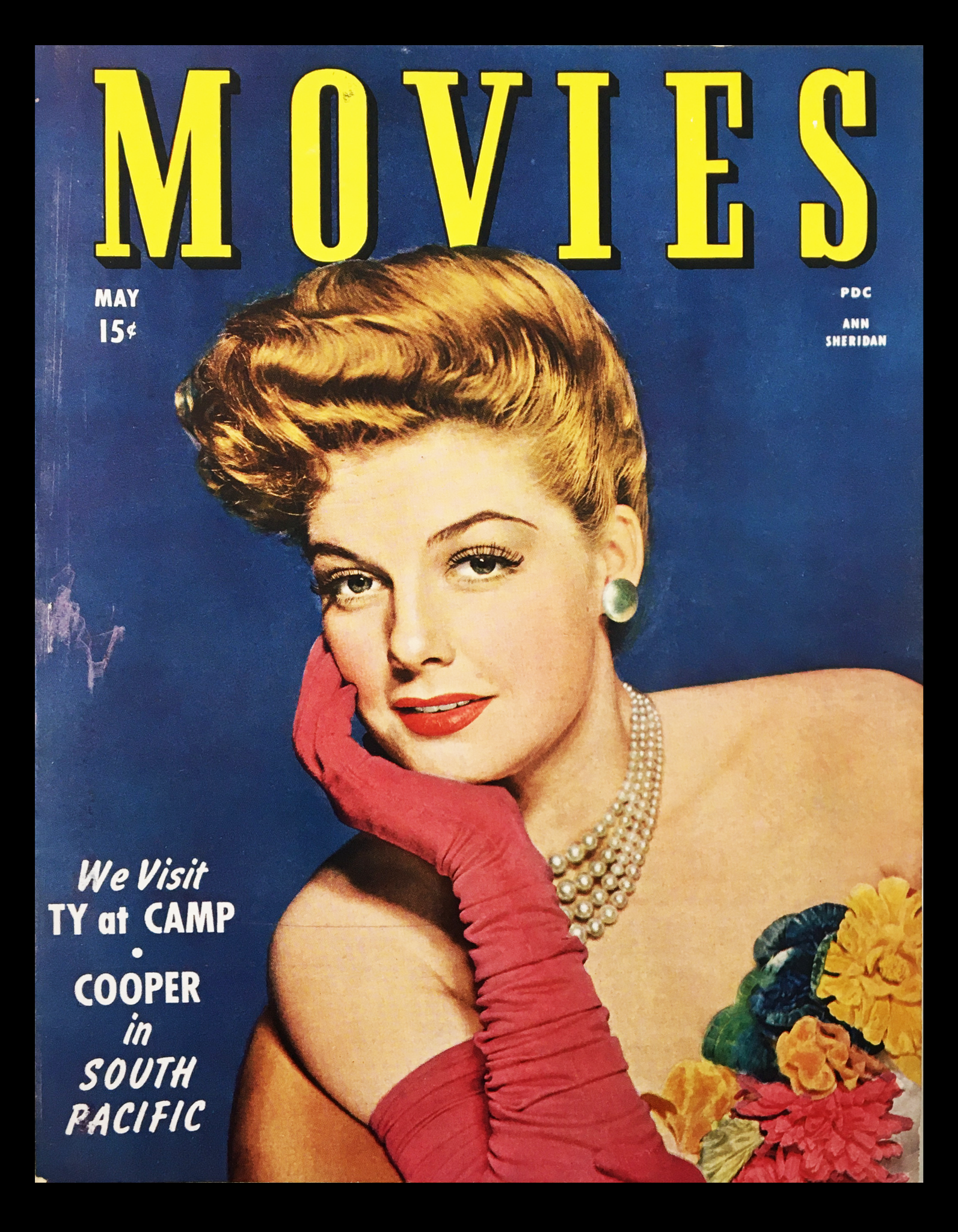 COVER ONLY Movies Magazine May 1944 Ann Sheridan No Label