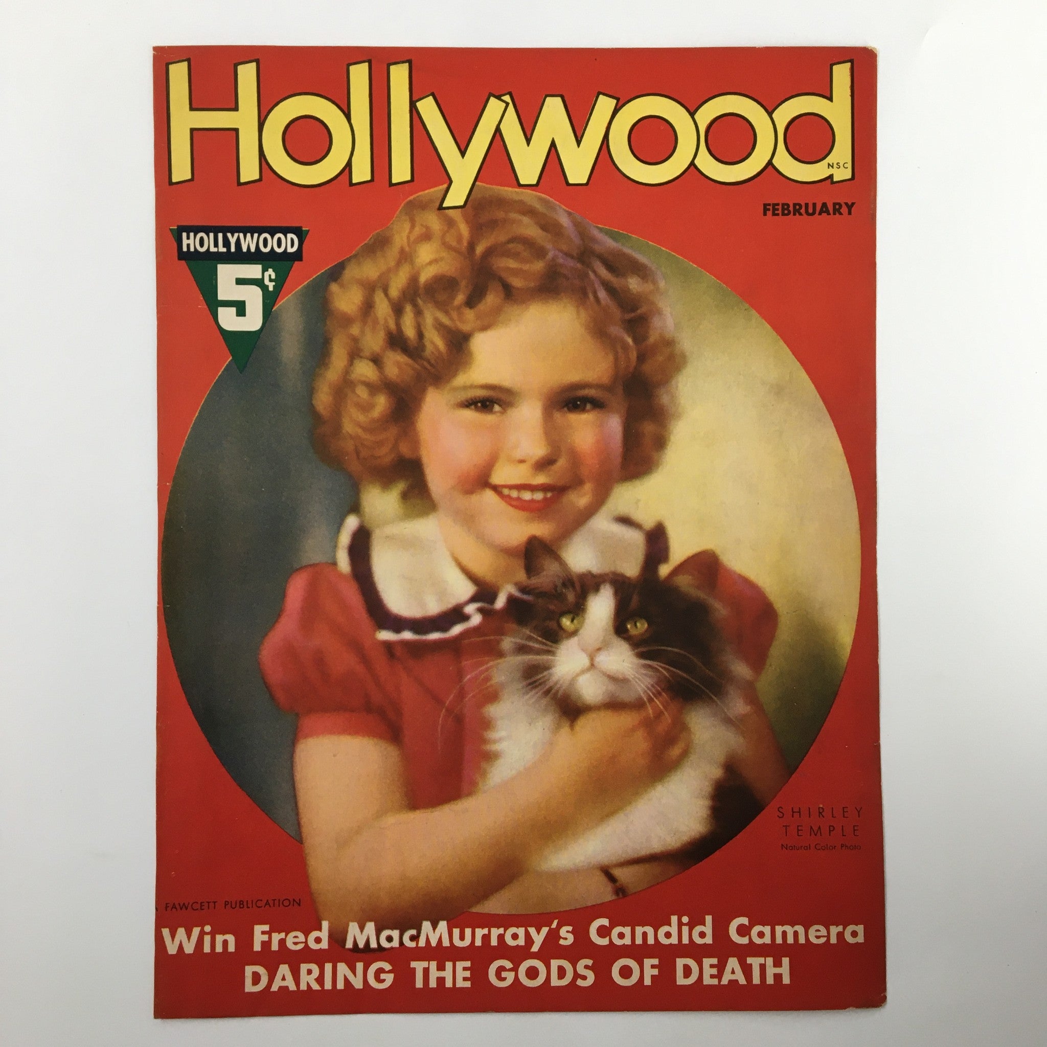 COVER ONLY Hollywood Magazine February 1937 Shirley Temple No Label