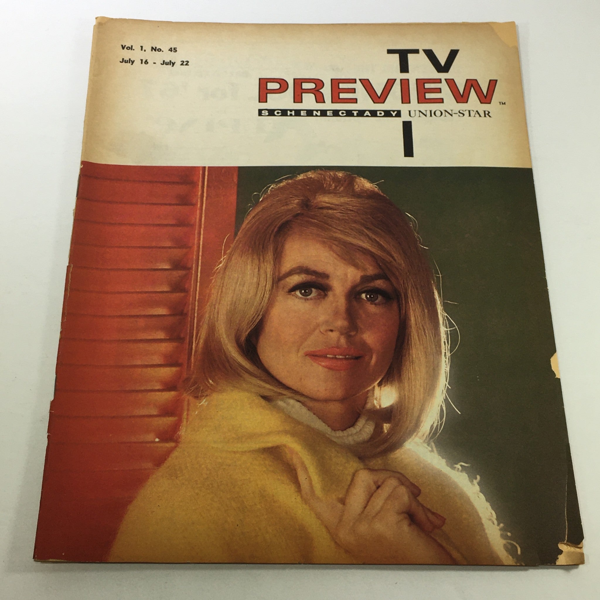 VTG TV Preview Magazine: Vol. 1 No. 45 July 16-22 - Schenectady Union-Star 60s