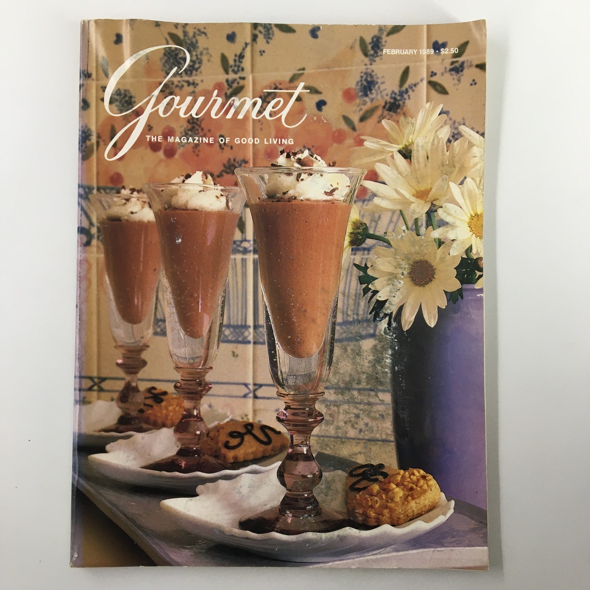 VTG Gourmet Magazine February 1989 Mocha Meringue Mousses No Label