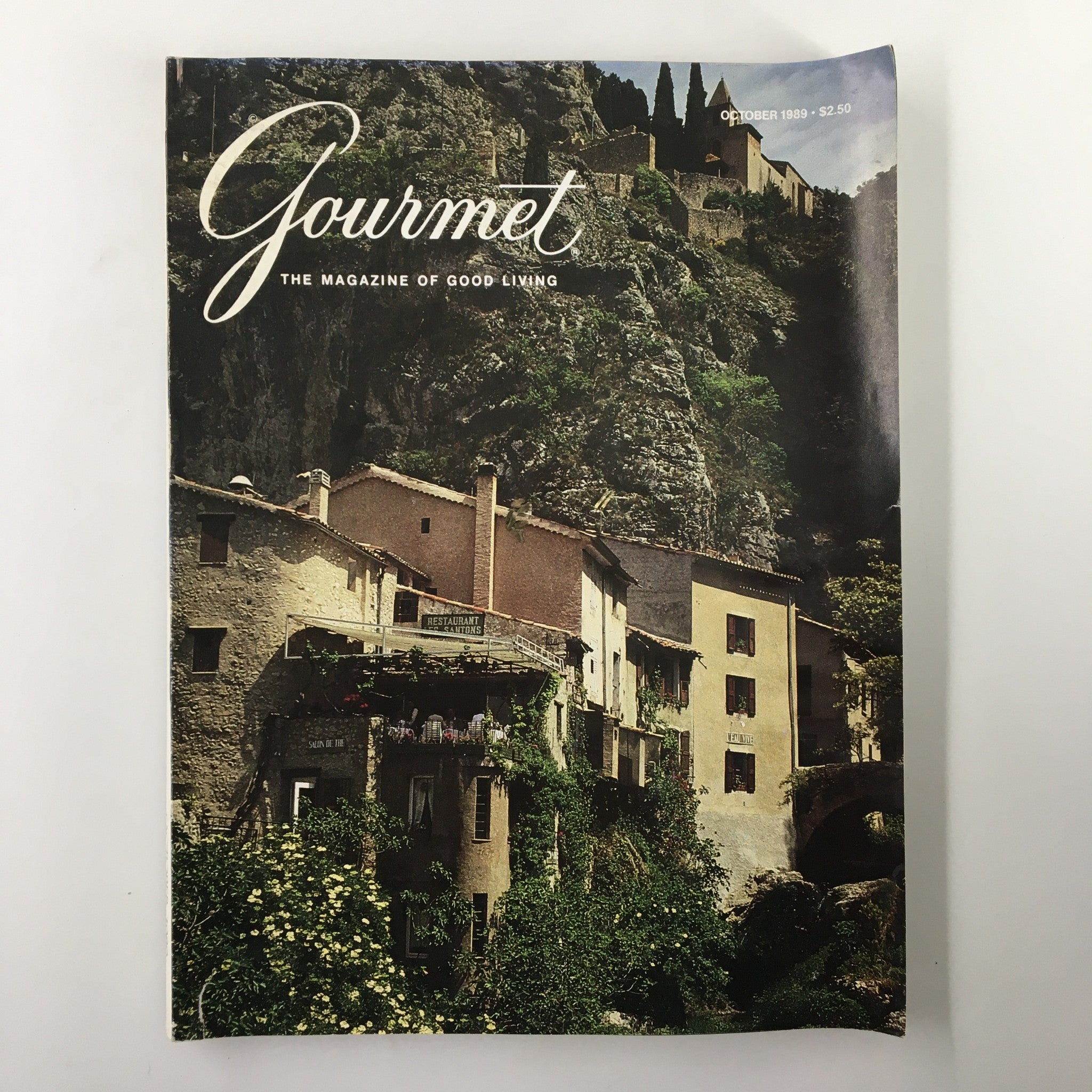 VTG Gourmet Magazine October 1989 Waterfall in Moustiers-Sainte-Marie No Label