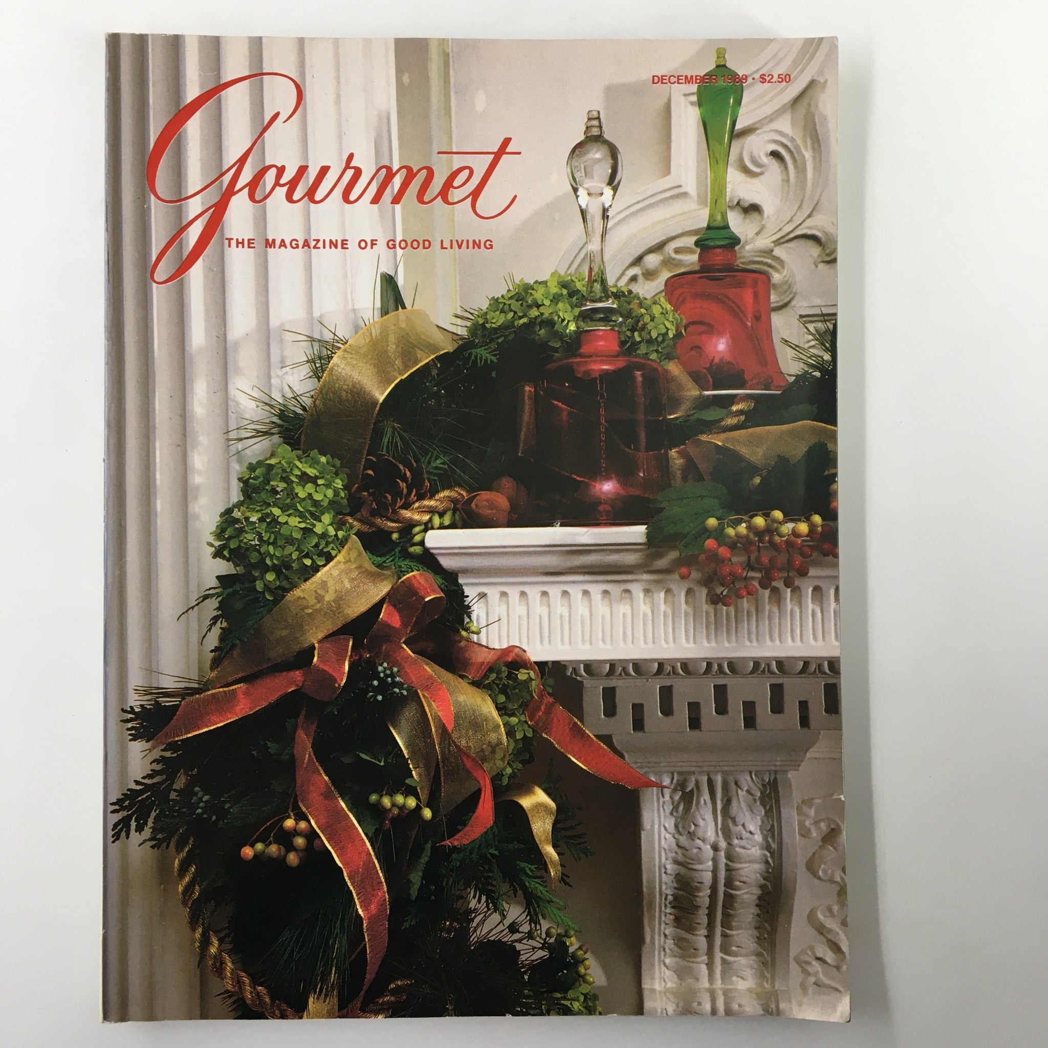 VTG Gourmet Magazine December 1989 Beribboned Garlands of Juniper No Label