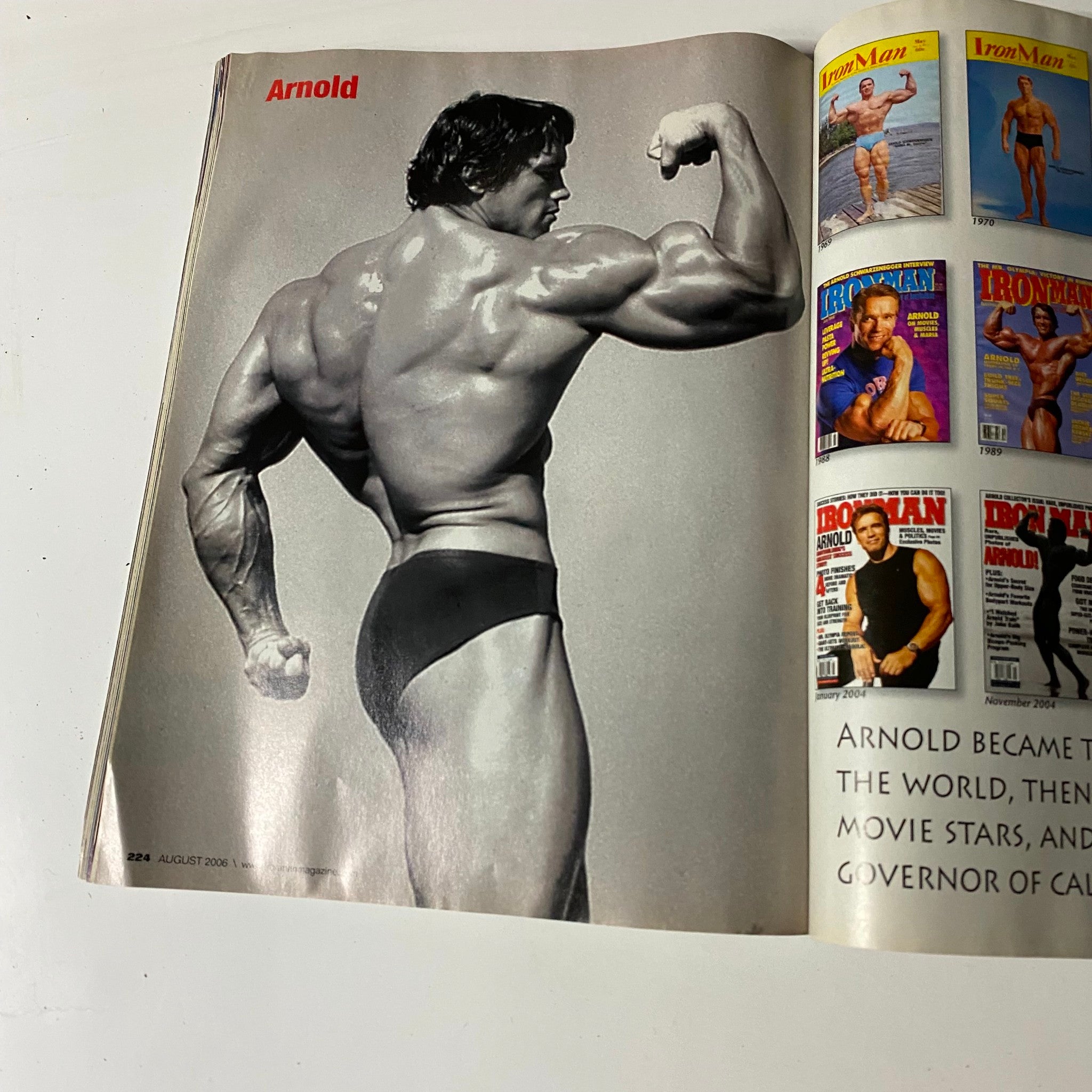 Iron Man Magazine August 2006 Arnold Schwarzenegger Cover No Label
