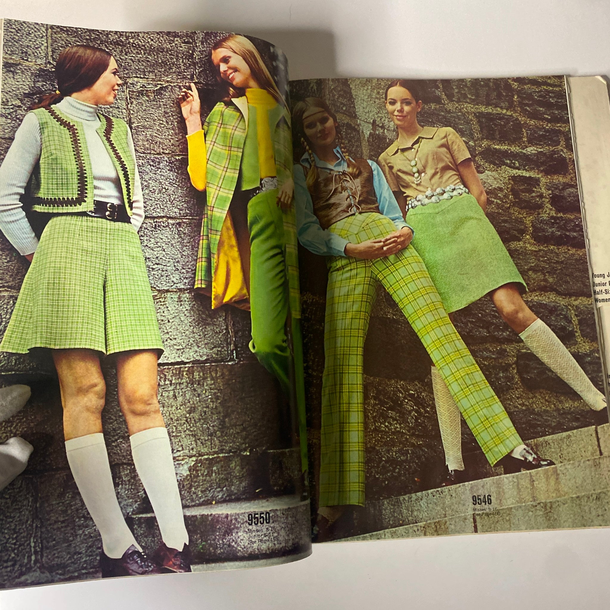 1969 McCall's School Spring Huge Store Retail Counter Catalog highlighting vintage sewing patterns for casual and classy outfits, suited for school and social outings.