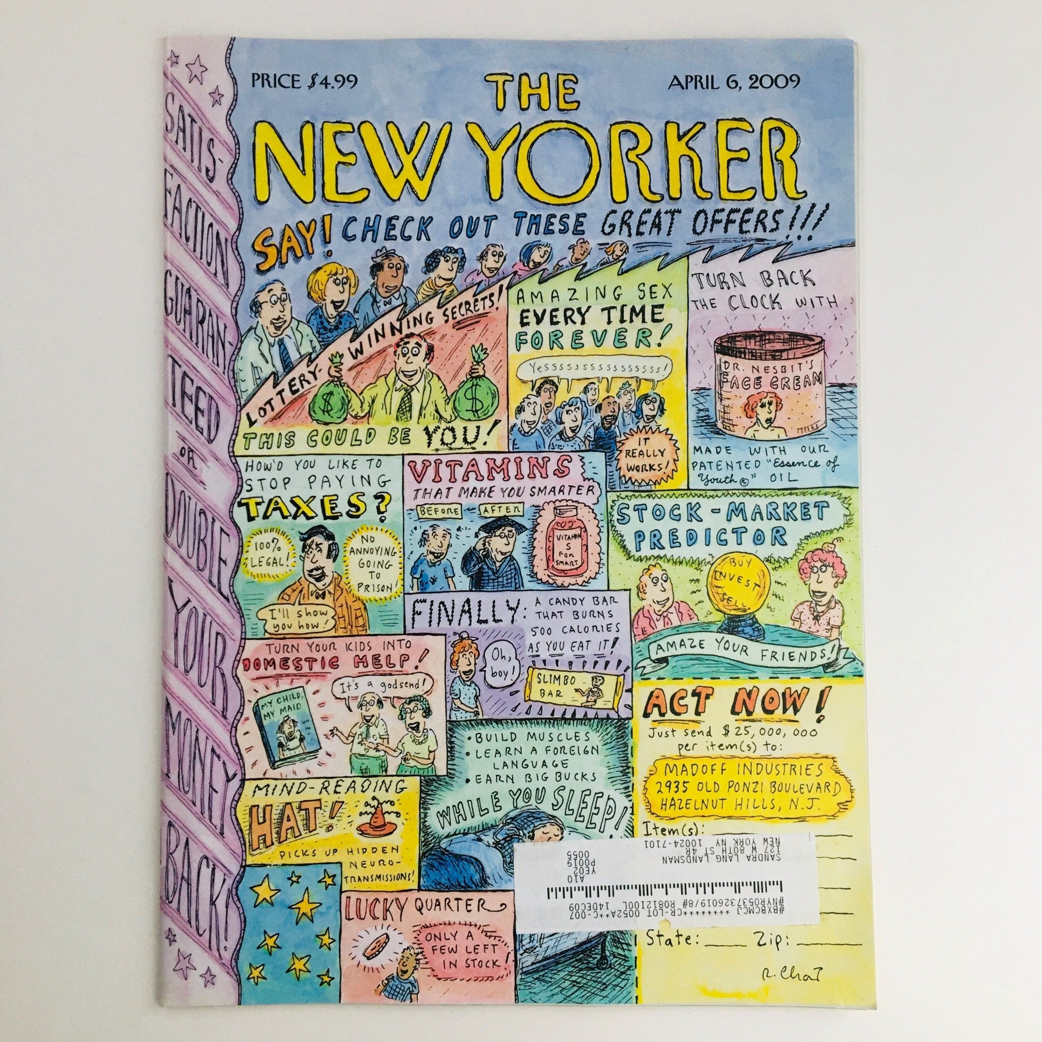 The New Yorker Full Magazine April 6 2009 April Fool by Roz Chast VG