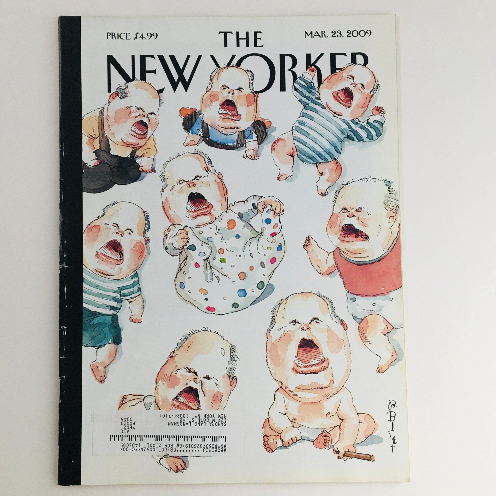 The New Yorker Full Magazine March 23 2009 OctoRush by Barry Blitt VG