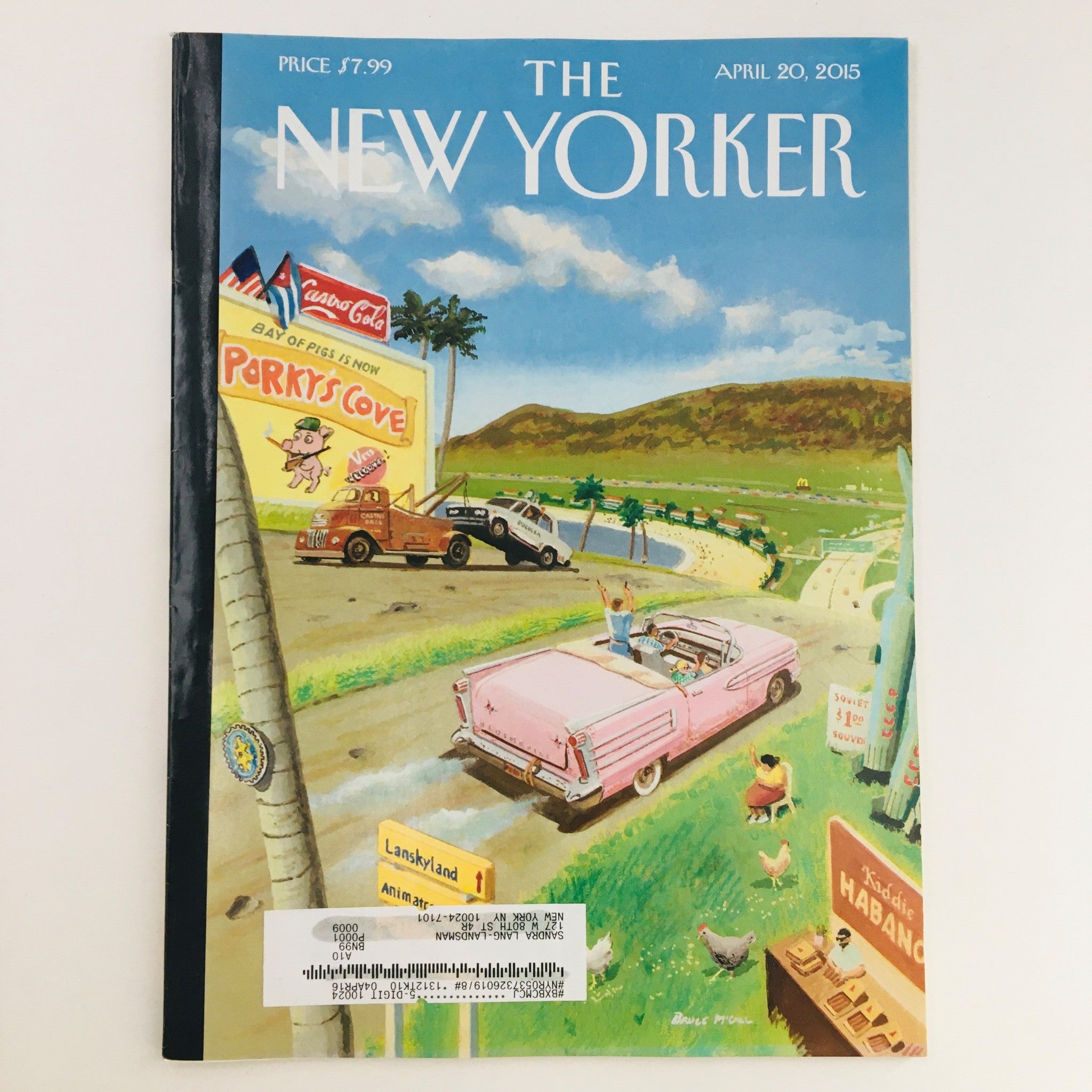 The New Yorker April 20 2015 Full Magazine Theme Cover by Bruce McCall VG