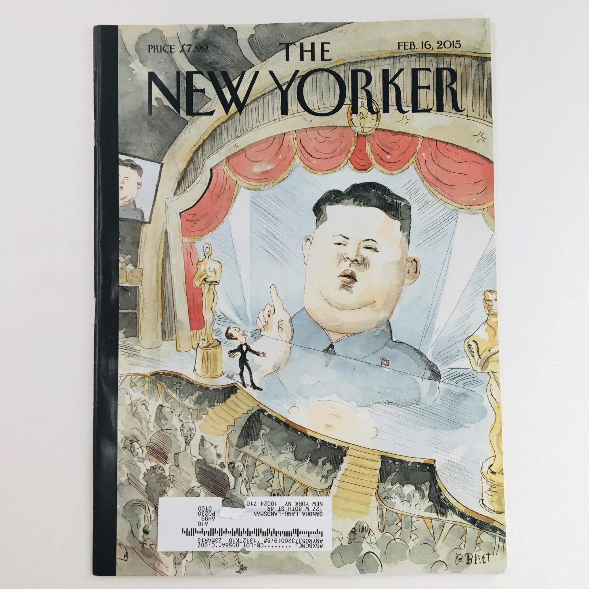 The New Yorker Magazine February 16 2015 Kim Jong-un Cover by Barry Blitt VG