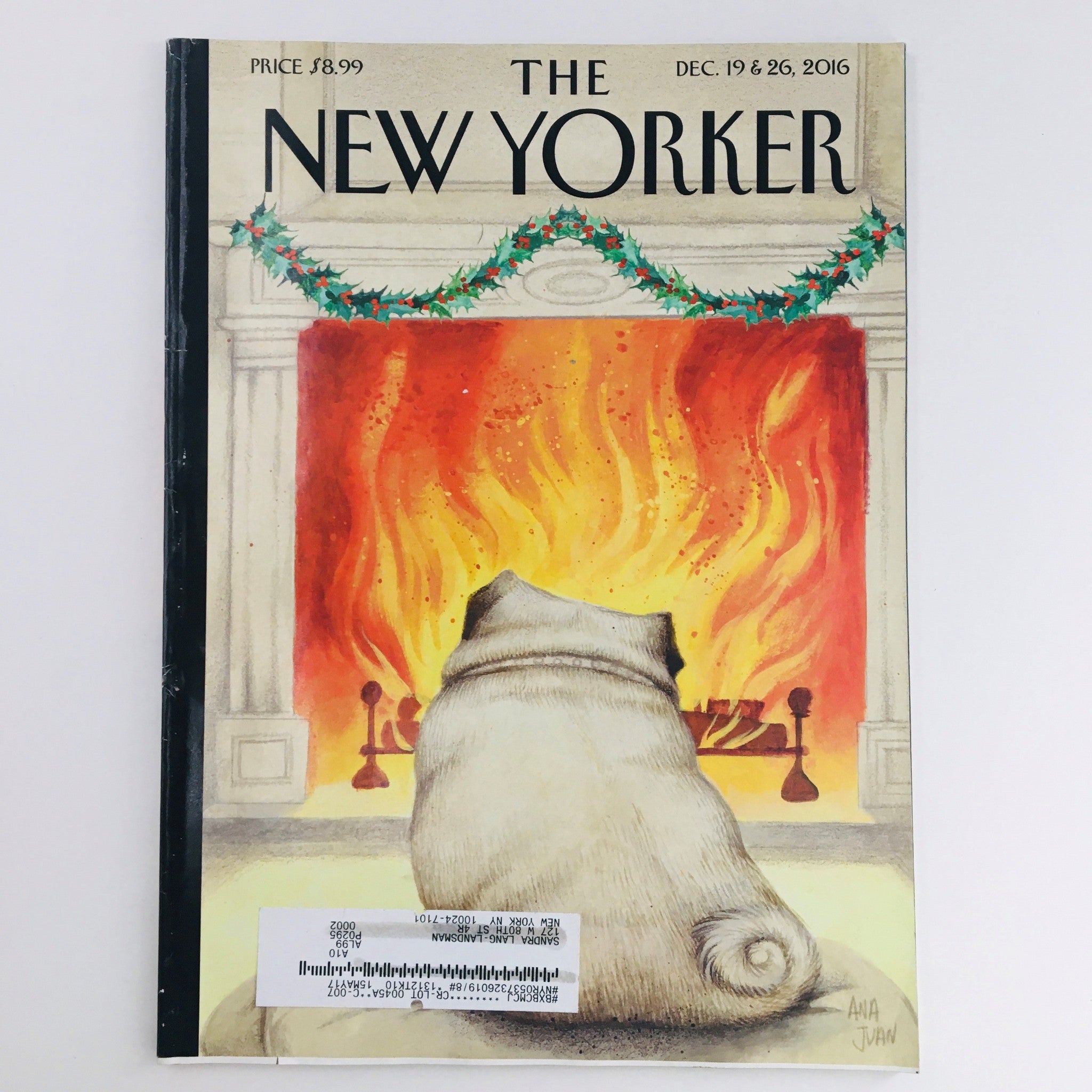 The New Yorker December 19 2016 Full Magazine Theme Cover by Ana Juan VG