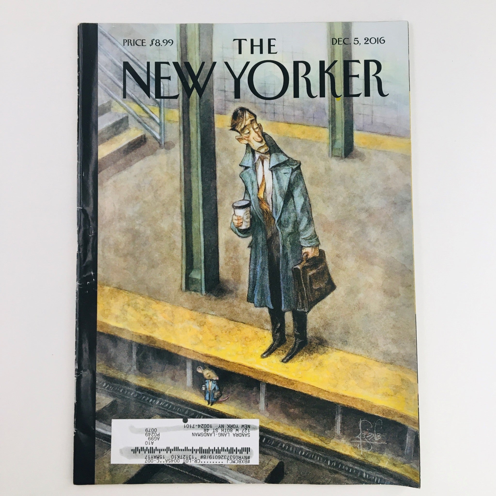 The New Yorker December 5 2016 Full Magazine Theme Cover by Peter de Sève VG