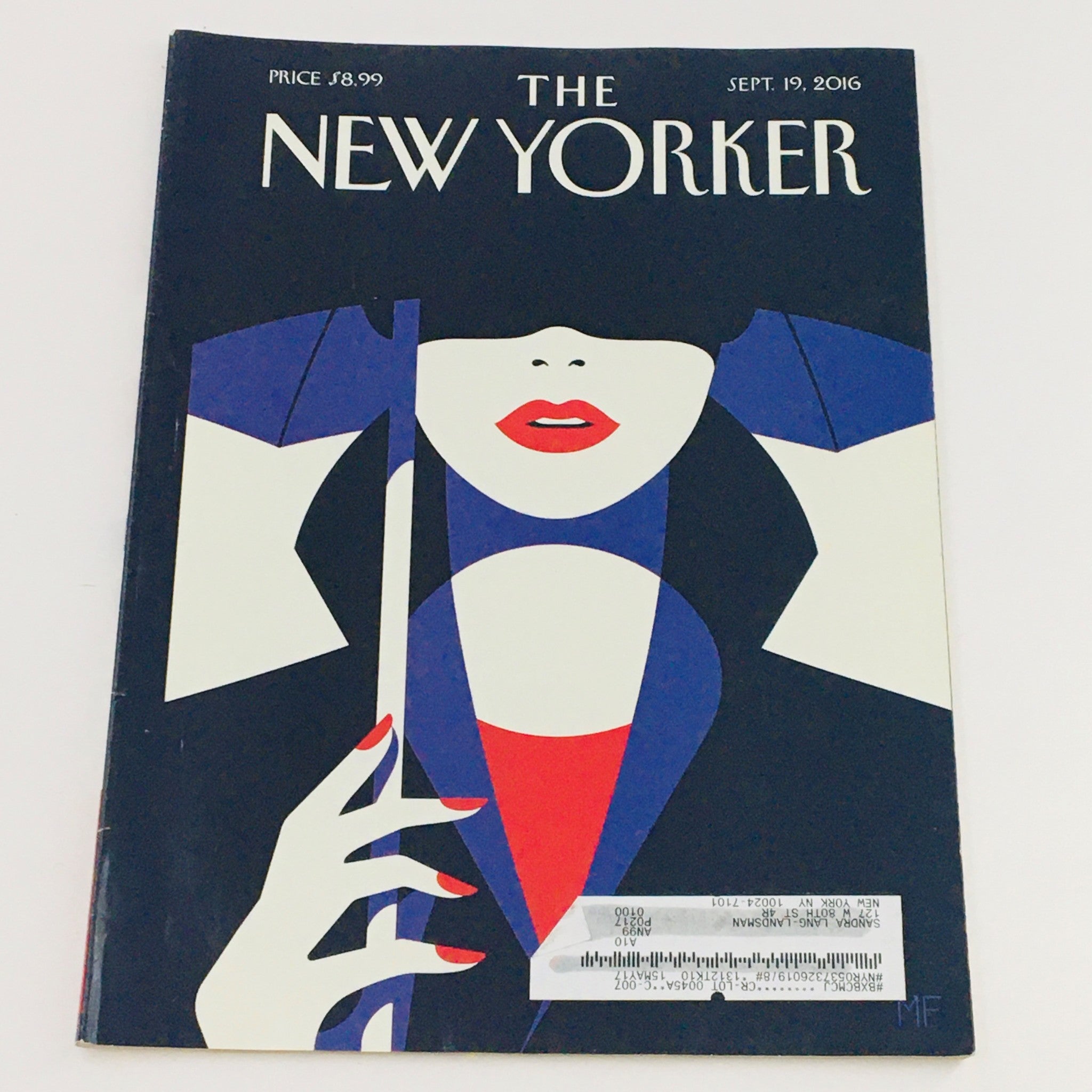 The New Yorker September 19 2016 Full Magazine Theme Cover by Malika Favre VG