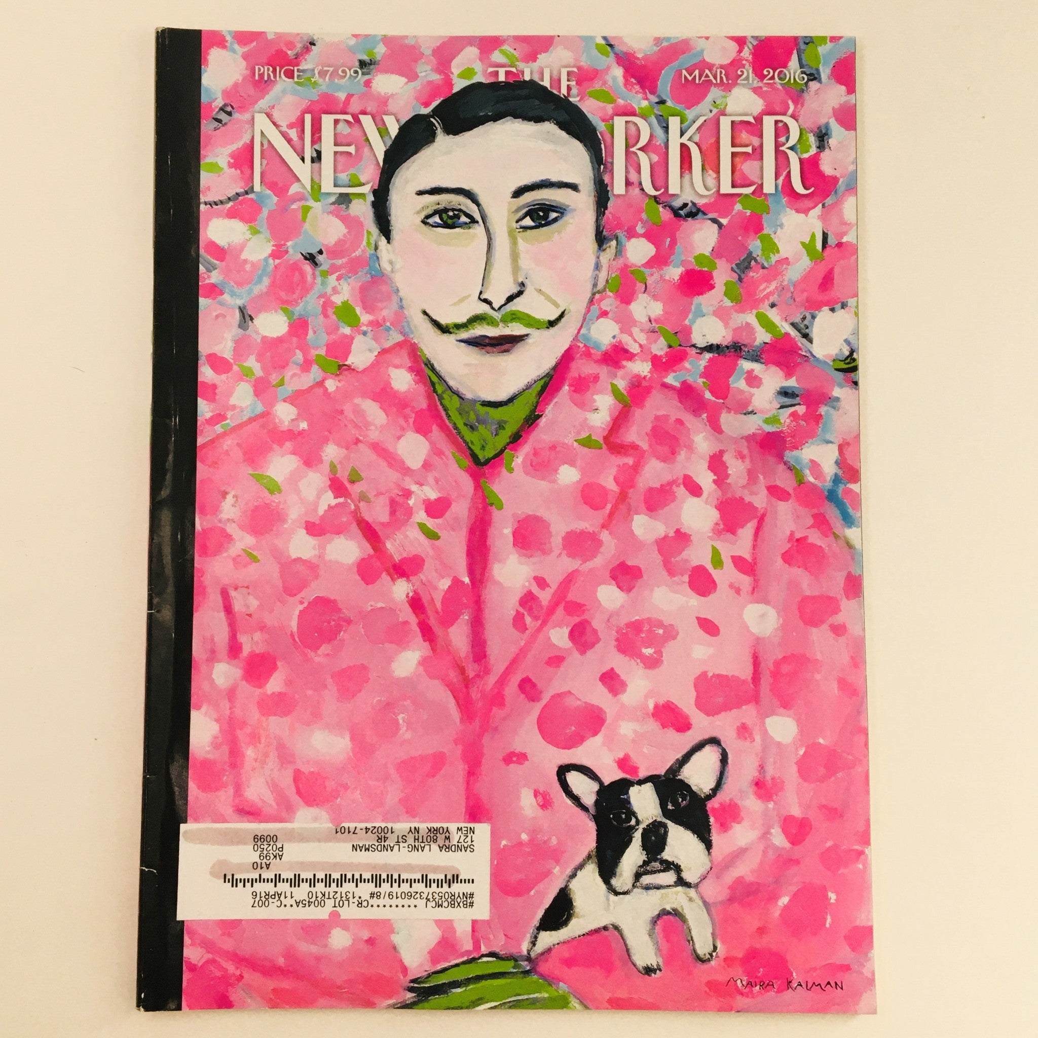 The New Yorker March 21 2016 Full Magazine Theme Cover by Maira Kalman VG