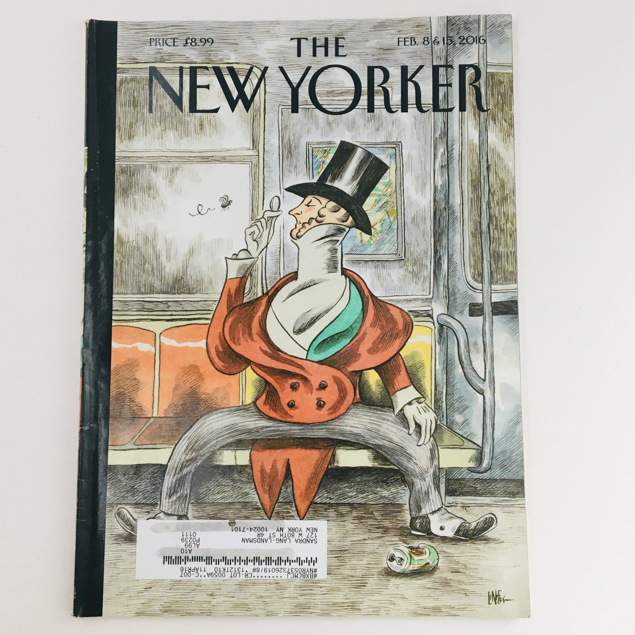 The New Yorker February 8 2016 Full Magazine Theme Cover by Liniers VG