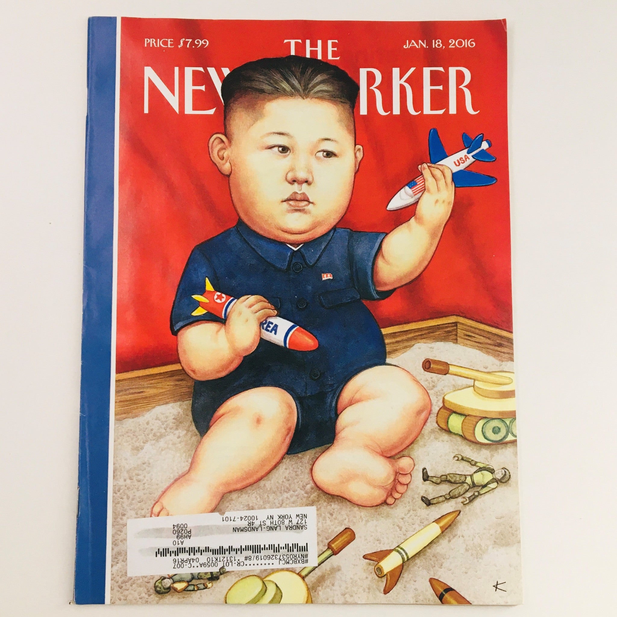 The New Yorker January 18 2016 Full Magazine Theme Cover by Anita Kunz VG