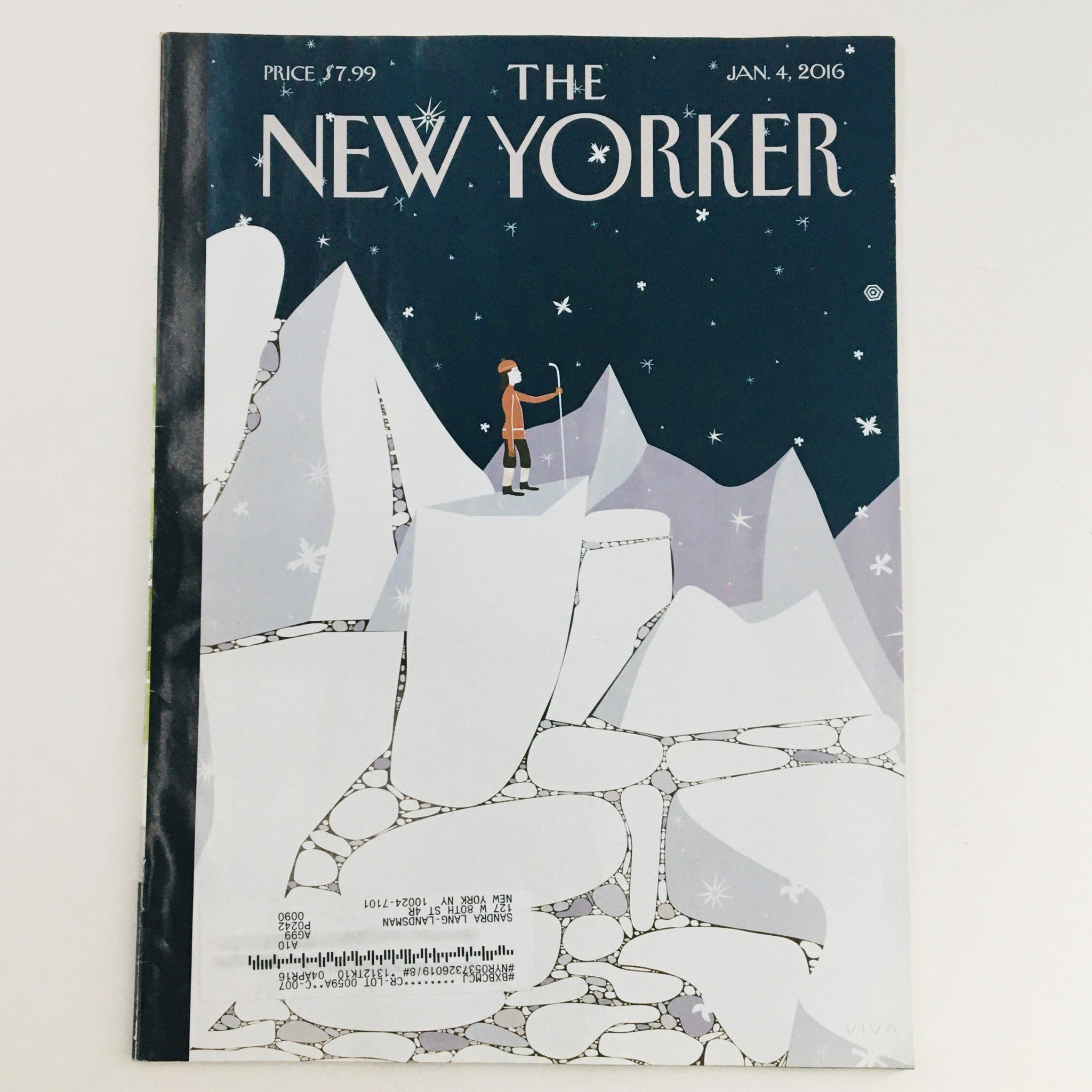 The New Yorker January 4 2016 Full Magazine Theme Cover by Frank Viva VG