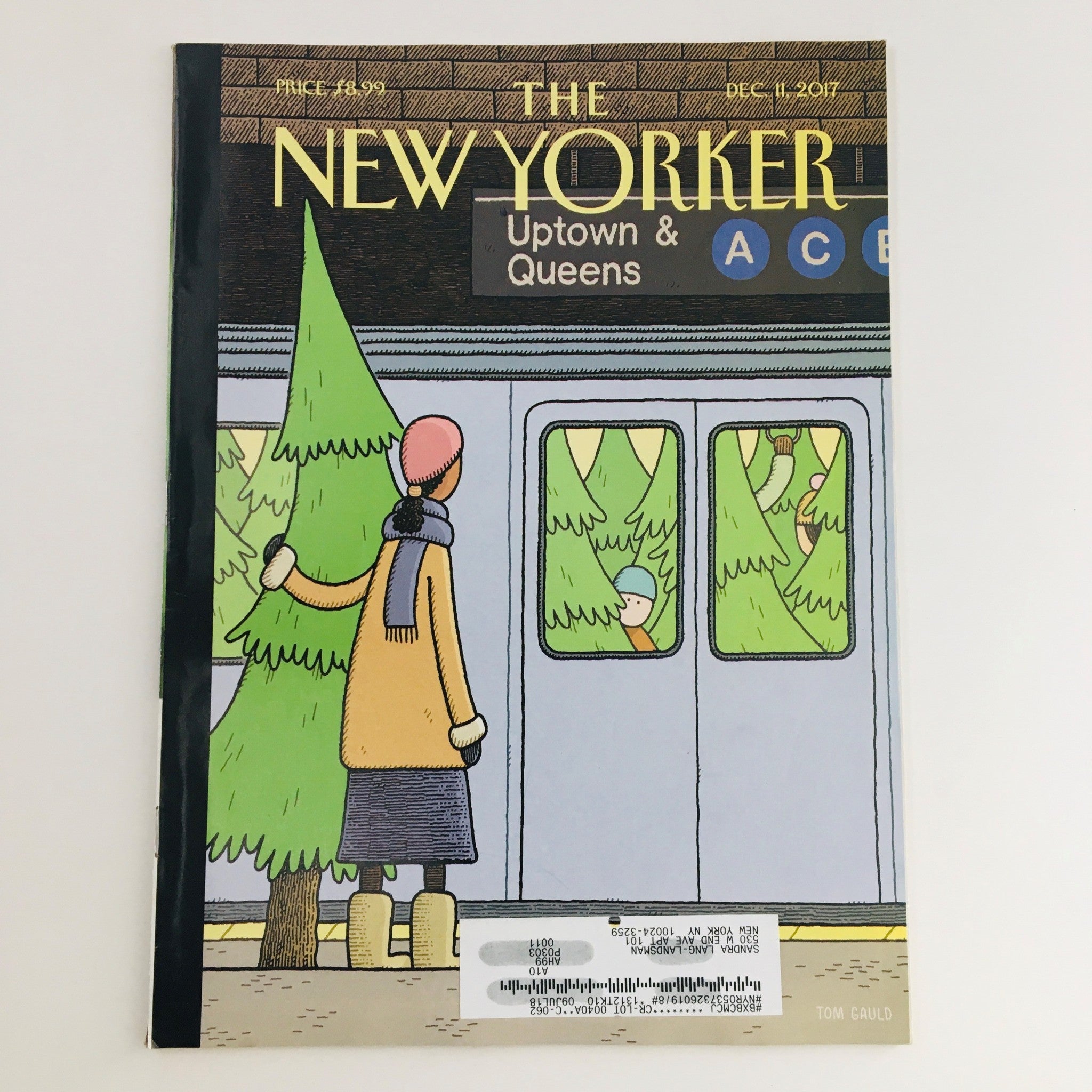 The New Yorker December 11 2017 Full Magazine Theme Cover by Tom Gauld VG