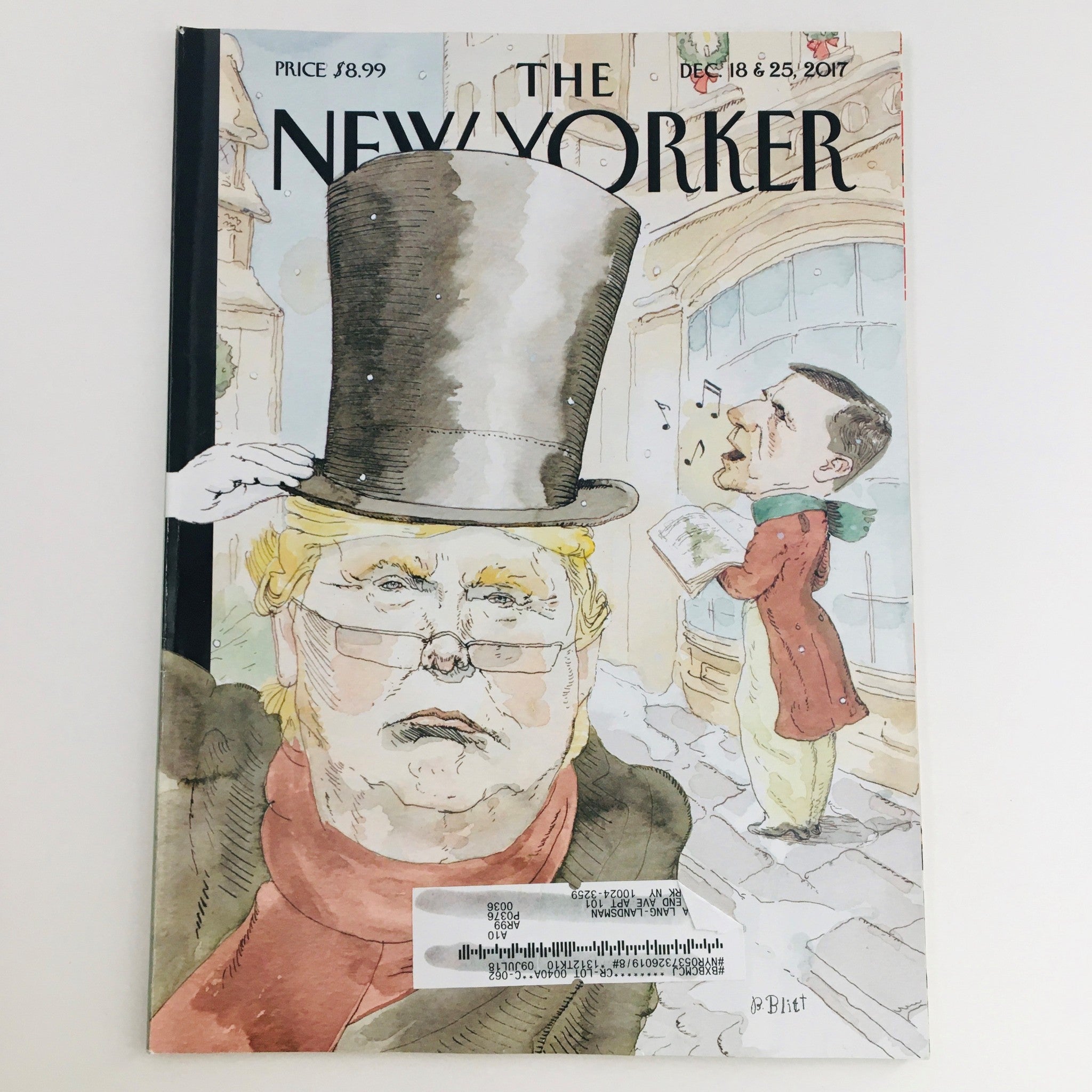 The New Yorker Magazine December 18 2017 Donald Trump Cover by Barry Blitt VG