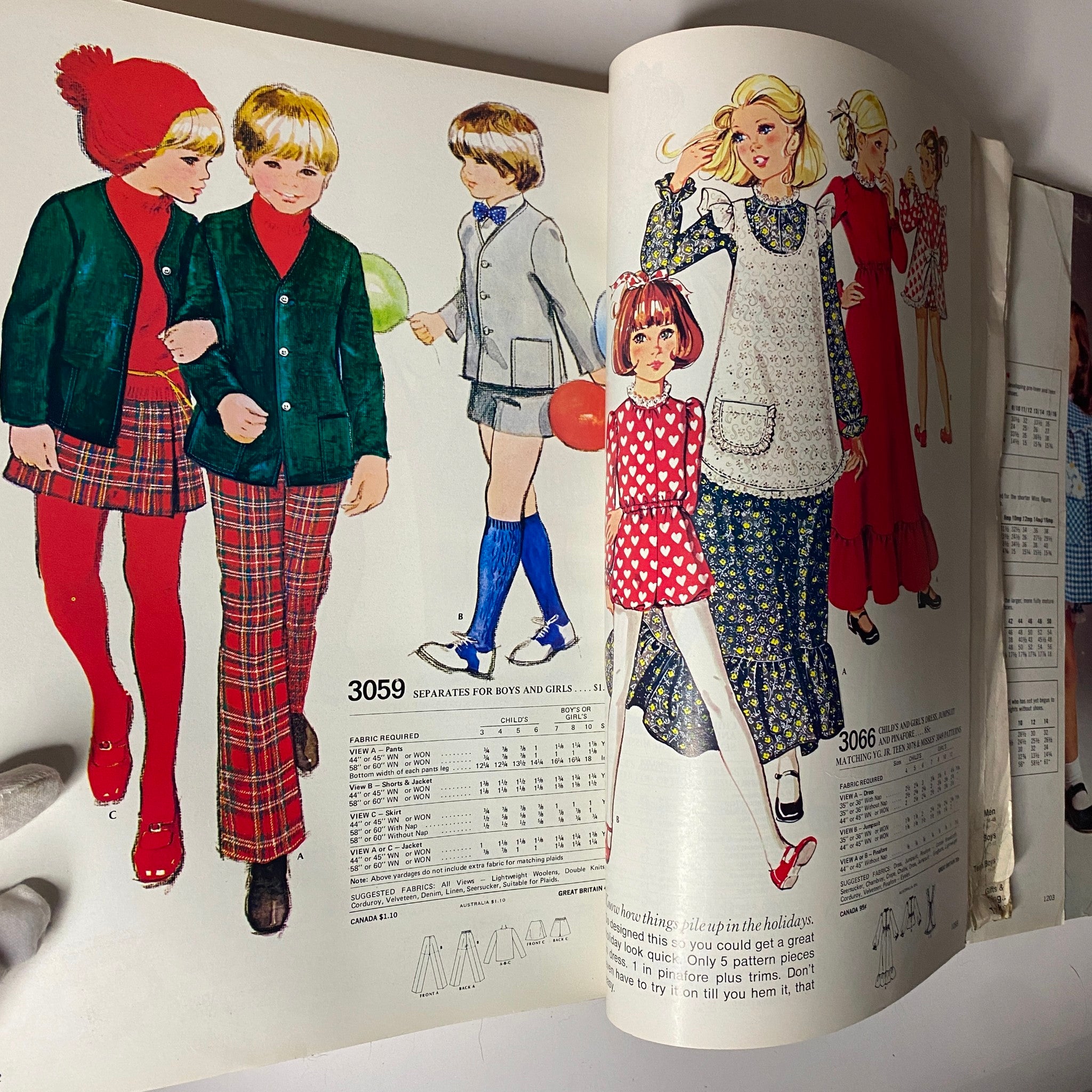 1971 McCall's Christmas Holiday Issue displaying more children in coordinating holiday outfits, capturing the charm of mid-century festive fashion for children.