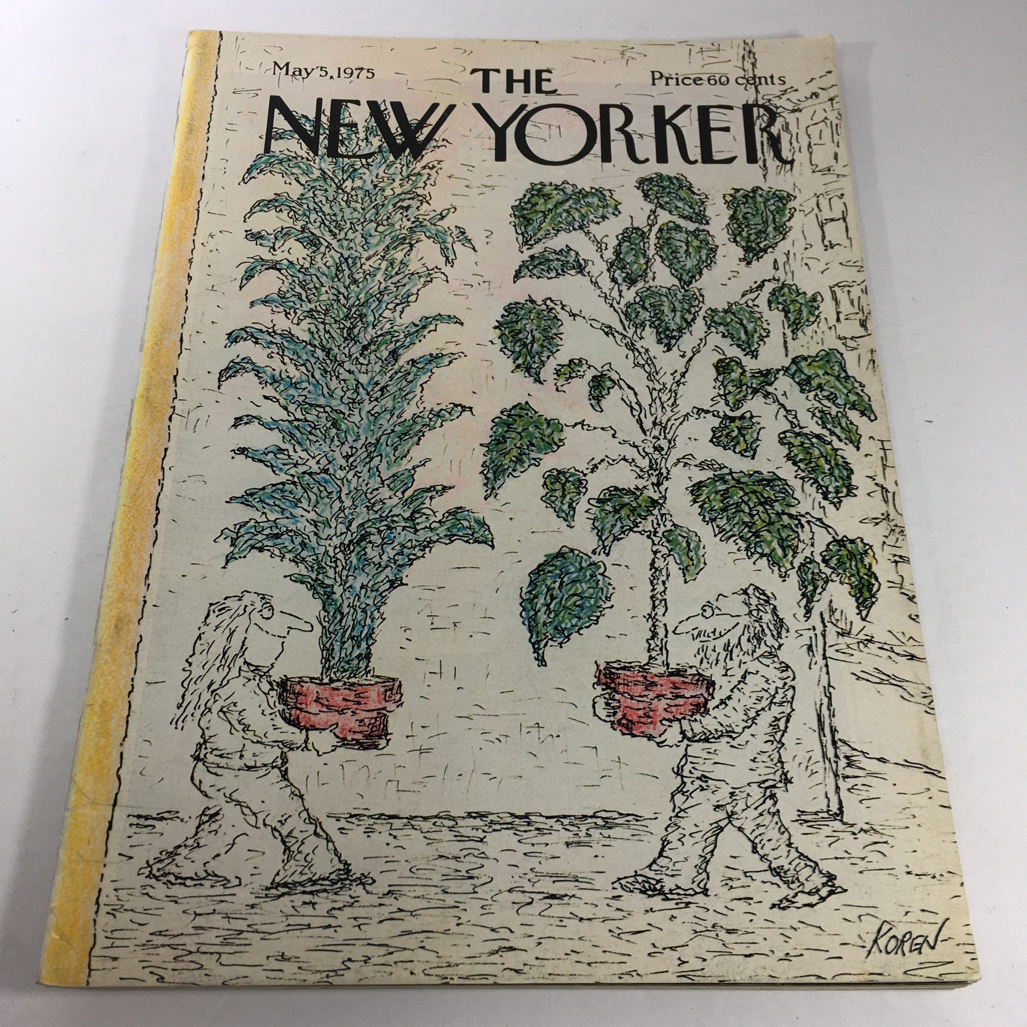 VTG The New Yorker Magazine: May 5 1975 - Full Magazine Theme Cover by Ed Koren