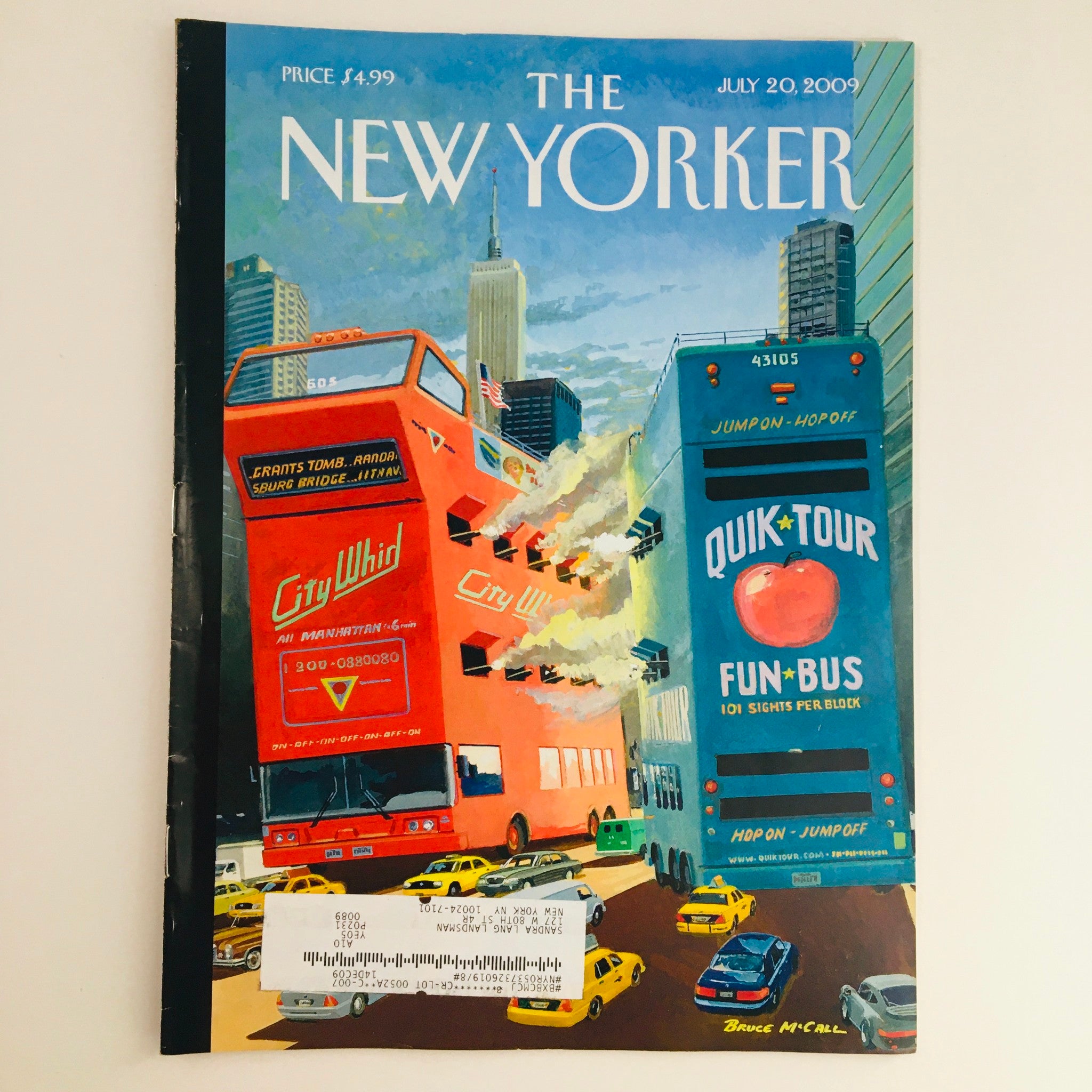 The New Yorker Full Magazine July 20 2009 Tour Wars by Bruce McCall VG