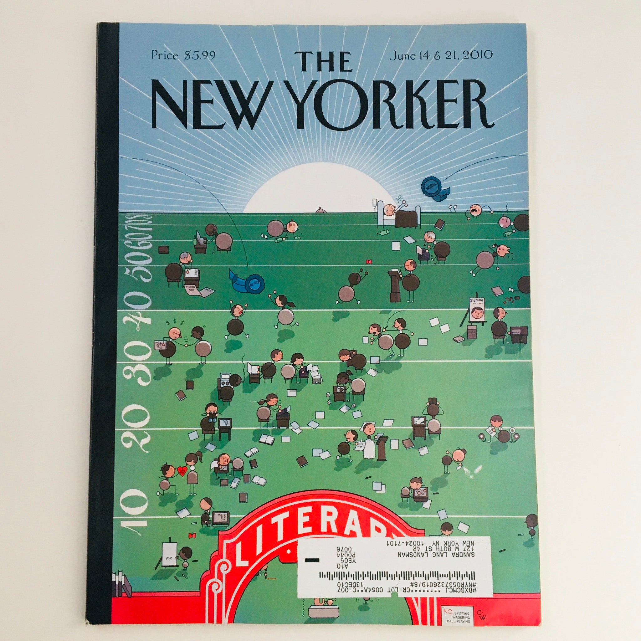 The New Yorker Full Magazine June 14 2010 Finish Line by Chris Ware VG