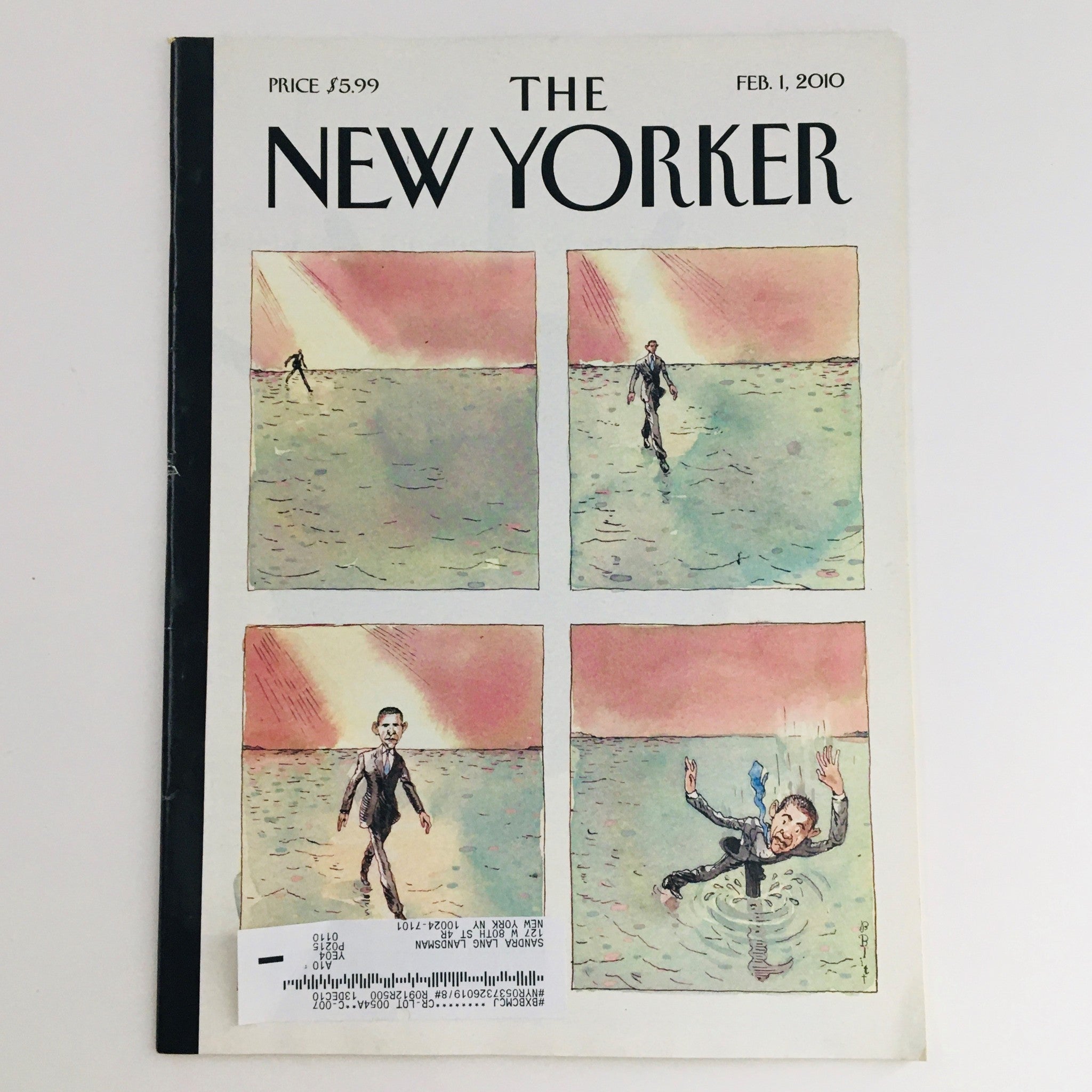 The New Yorker Full Magazine February 1 2010 First Anniversary by Barry Blitt VG