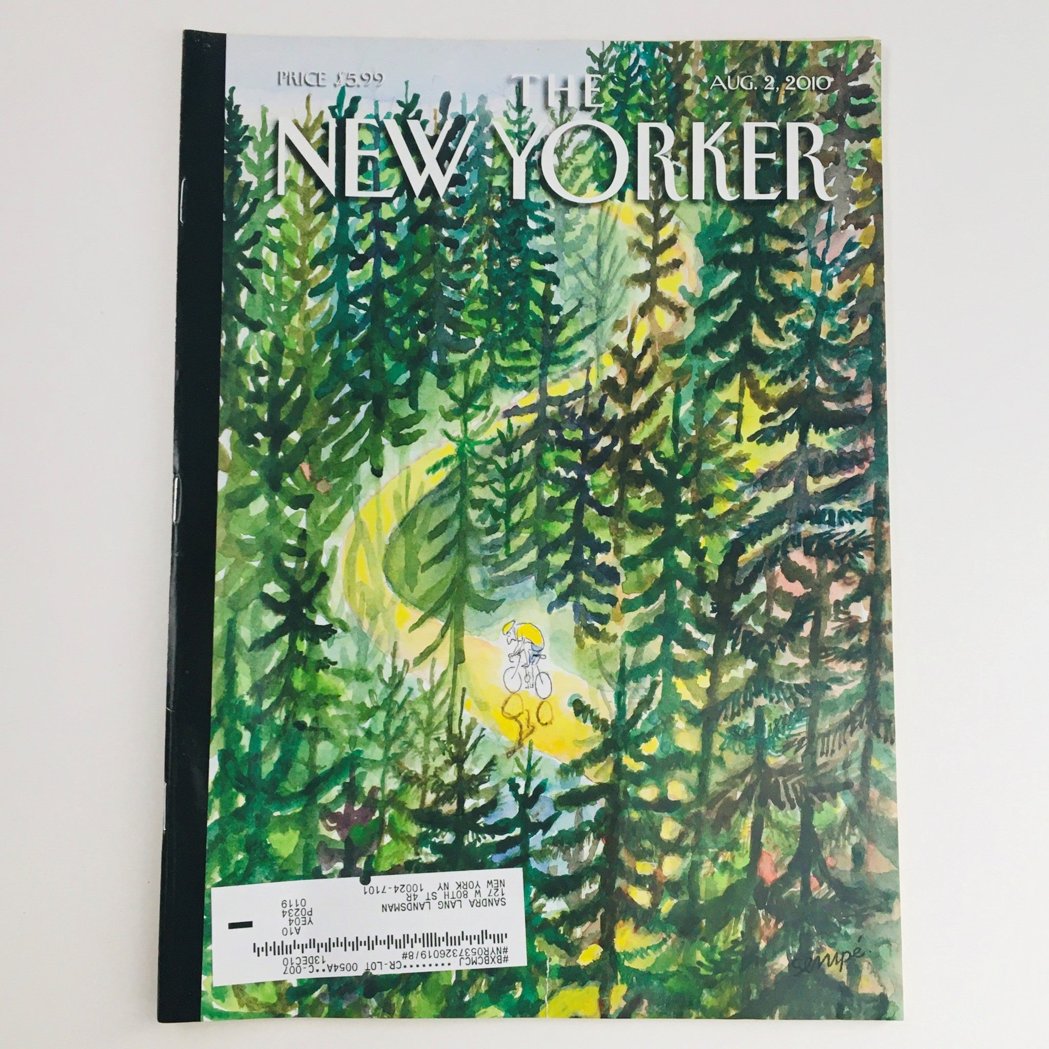 The New Yorker August 2 2010 Full Magazine Theme Cover by Jean-Jacques Sempé VG