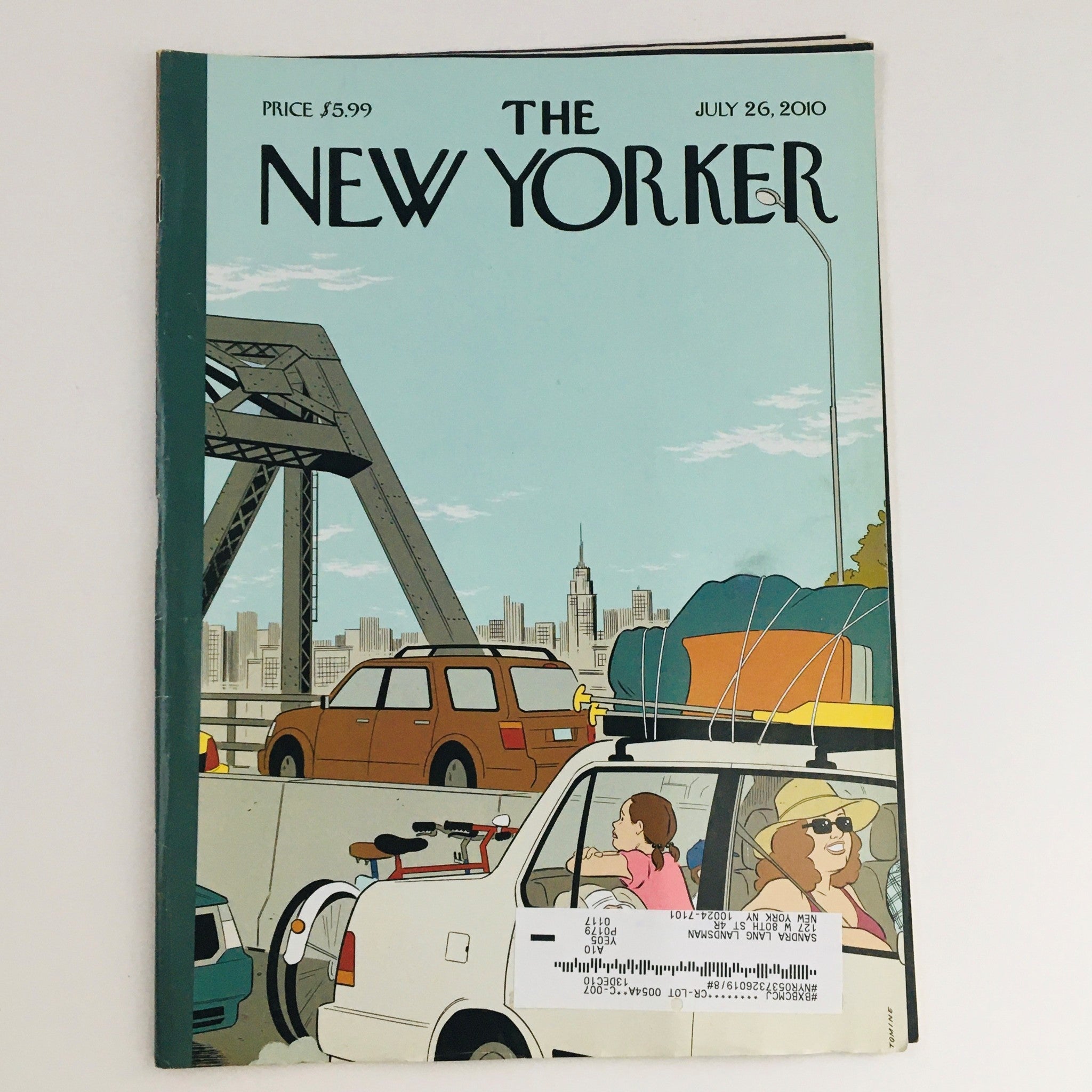 The New Yorker July 26 2010 Full Magazine Theme Cover by Adrian Tomine VG