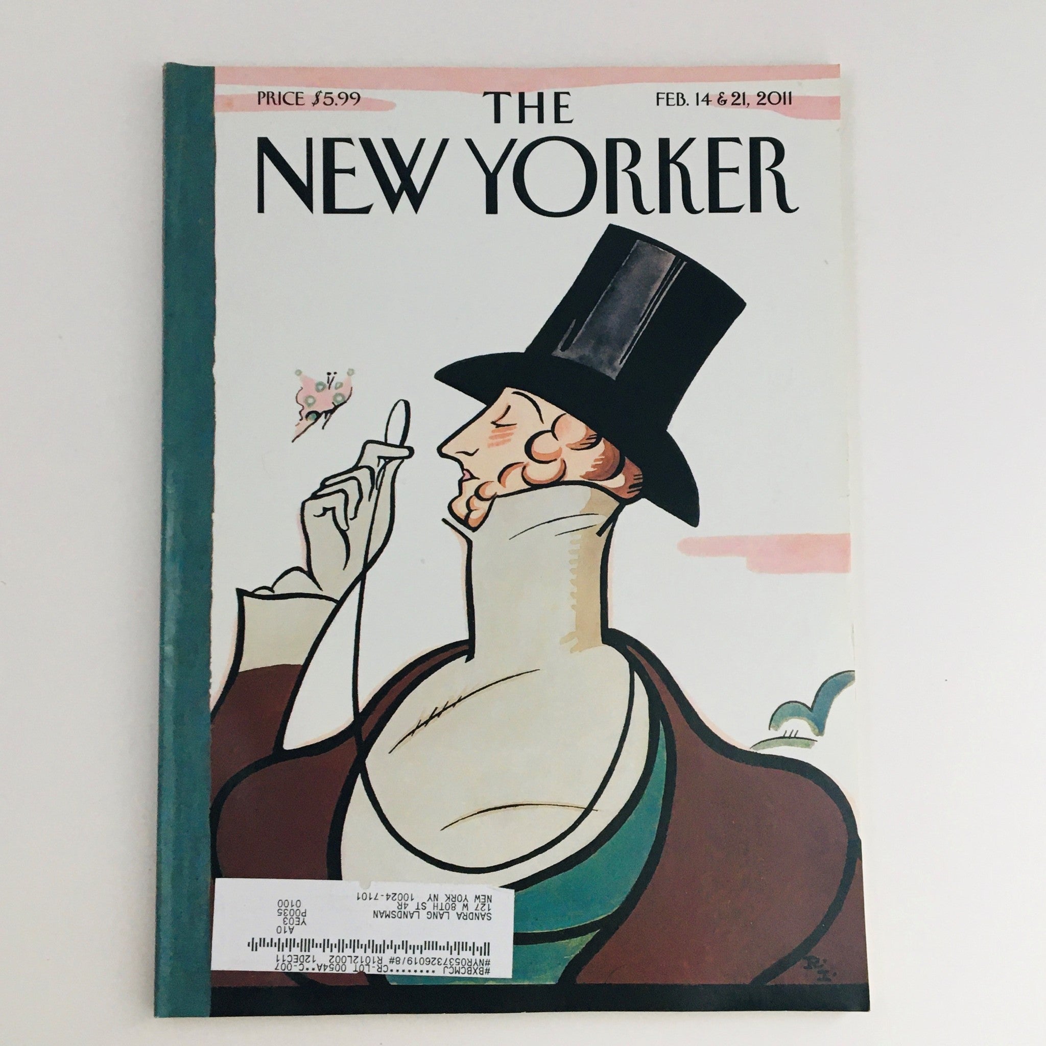 The New Yorker February 14 2011 Full Magazine Theme Cover by Rea Irvin VG