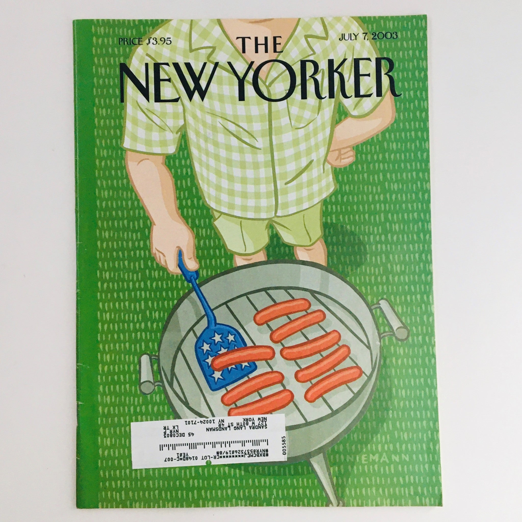 The New Yorker July 7 2003 Full Magazine Theme Cover by Christoph Niemann VG