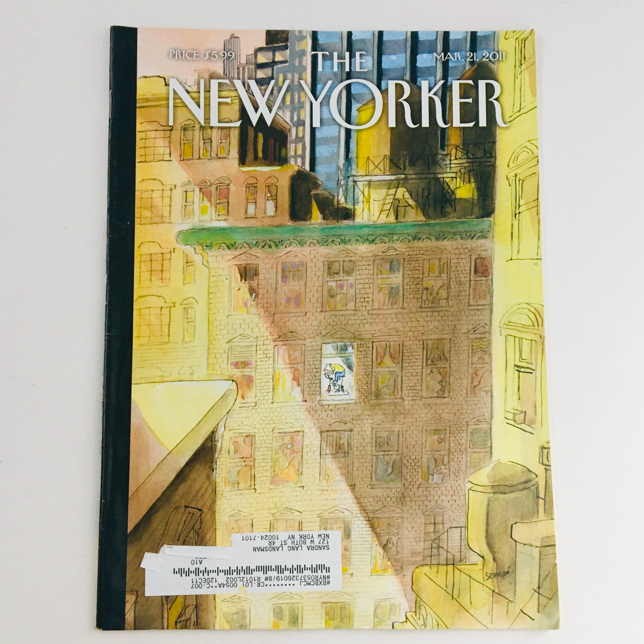 The New Yorker March 21 2011 Full Magazine Theme Cover by Jean-Jacques Sempé VG