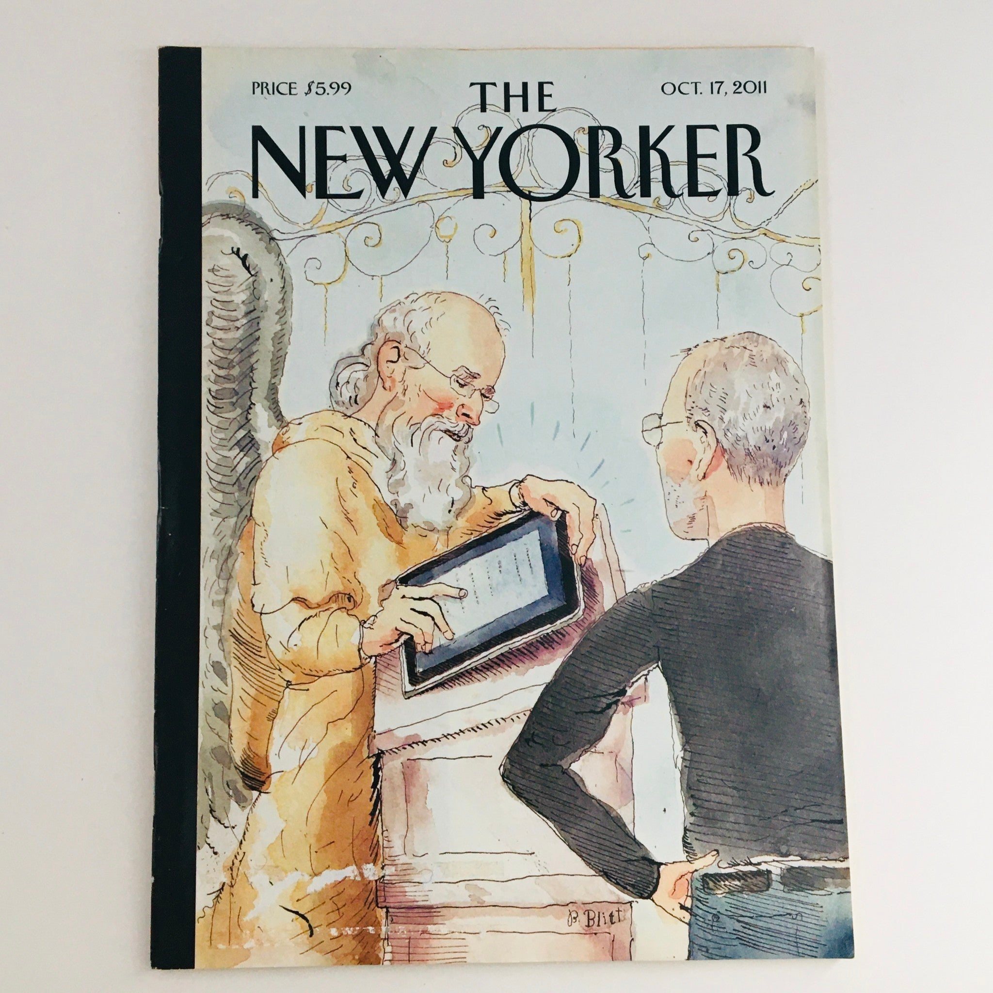 The New Yorker Magazine October 17 2011 Hertzberg, Steve Jobs by Barry Blitt