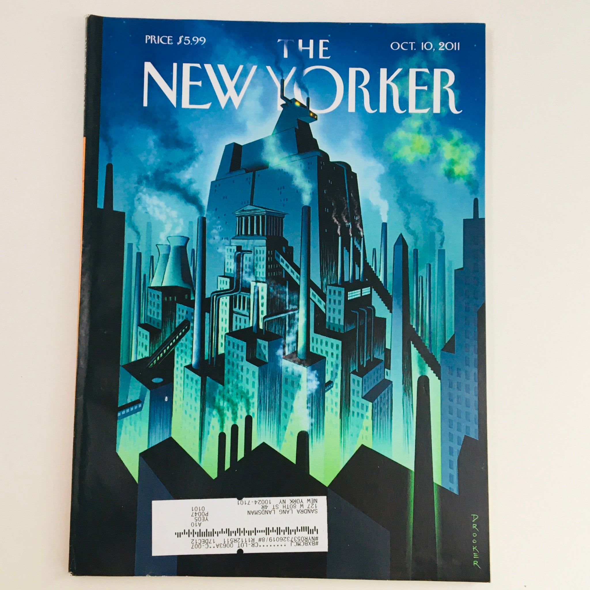 Cover of The New Yorker Magazine, October 10, 2011, featuring the first article about Bitcoin, noted as very rare.