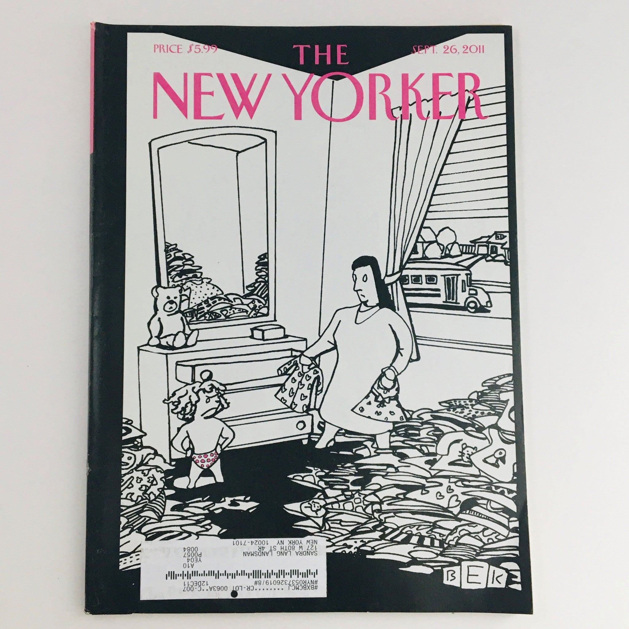 The New Yorker Full Magazine September 26 2011 "No!" by Bruce Eric Kaplan VG