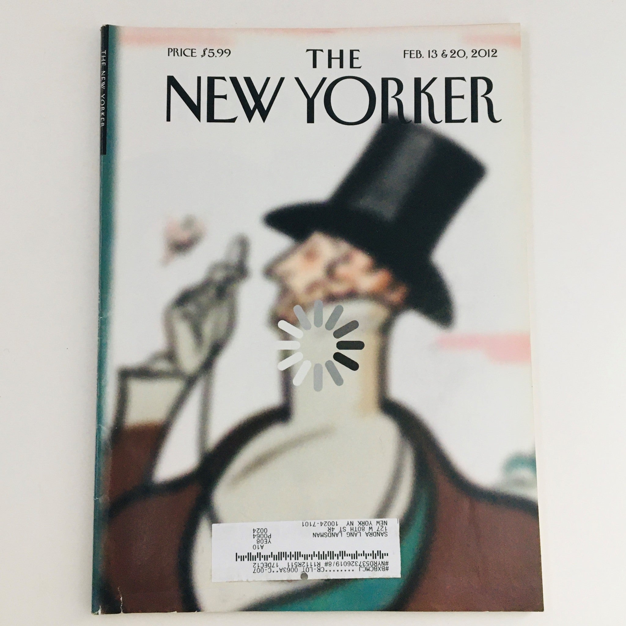 The New Yorker Magazine February 13 2012 Loading Mr. Tilley by Brett Culbert VG