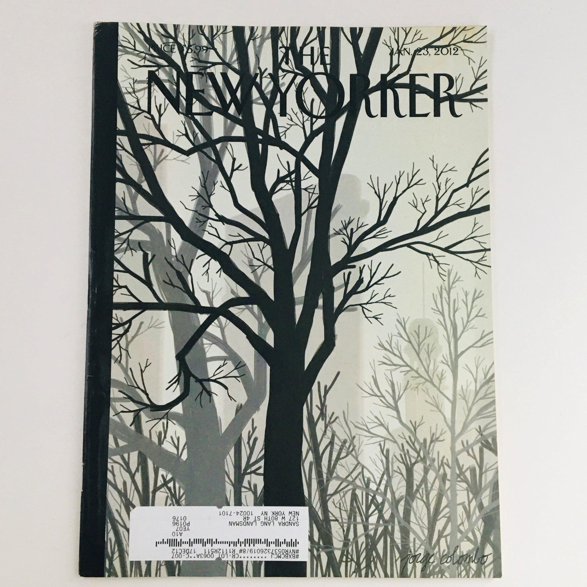 The New Yorker Magazine January 23 2012 Sunlight on 23rd Street Jorge Colombo VG