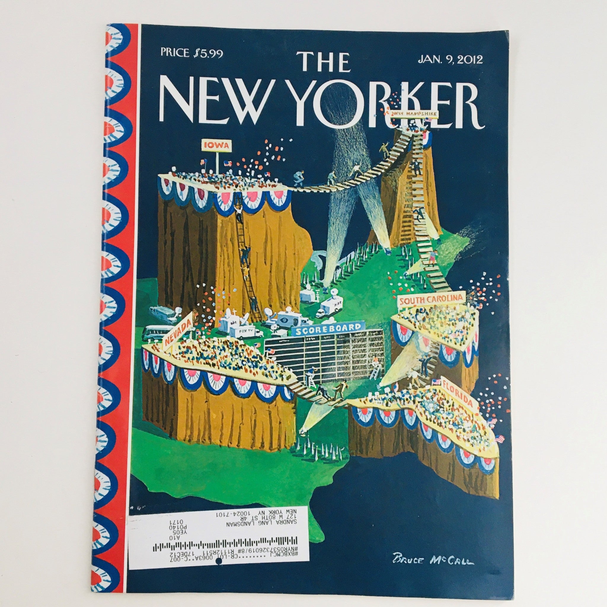 The New Yorker Magazine January 9 2012 Chutes and Ladders by Bruce McCall VG