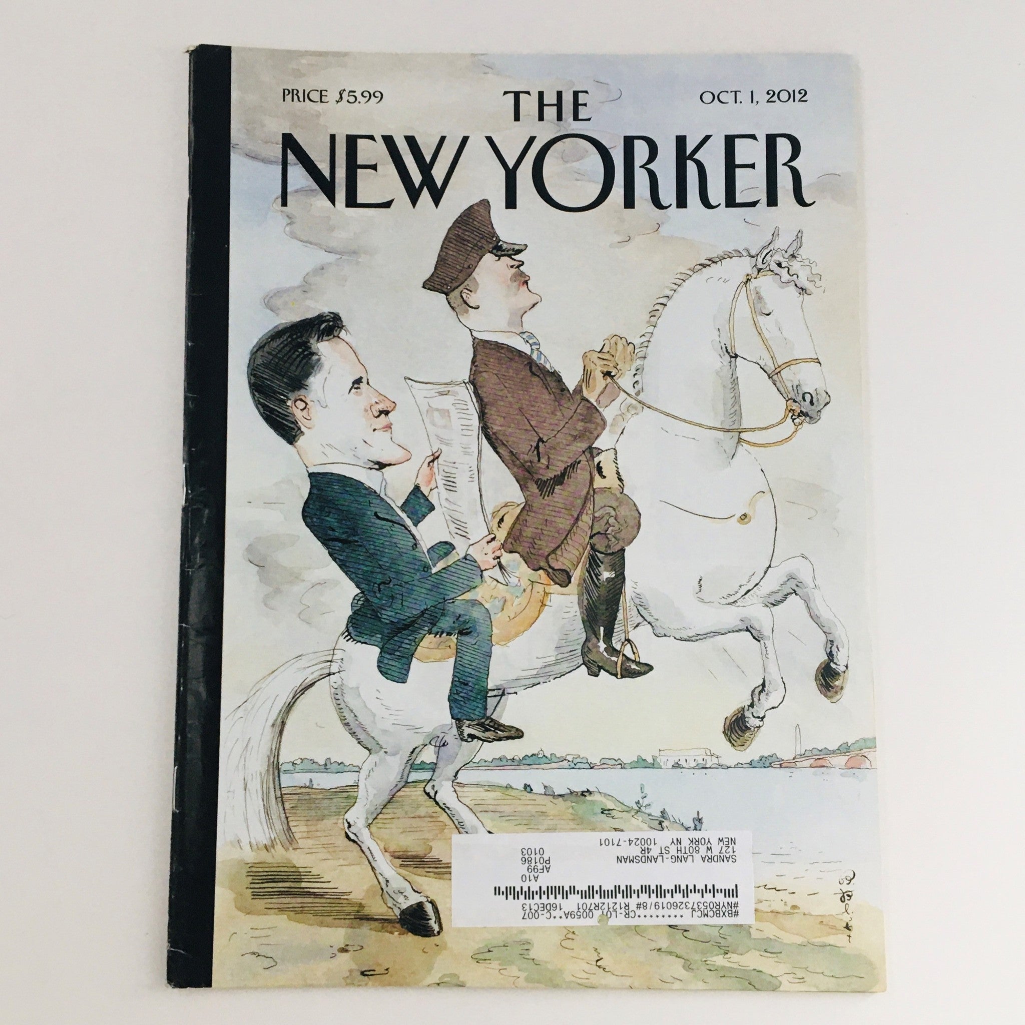 The New Yorker Full Magazine October 1 2012 Driven by Barry Blitt VG