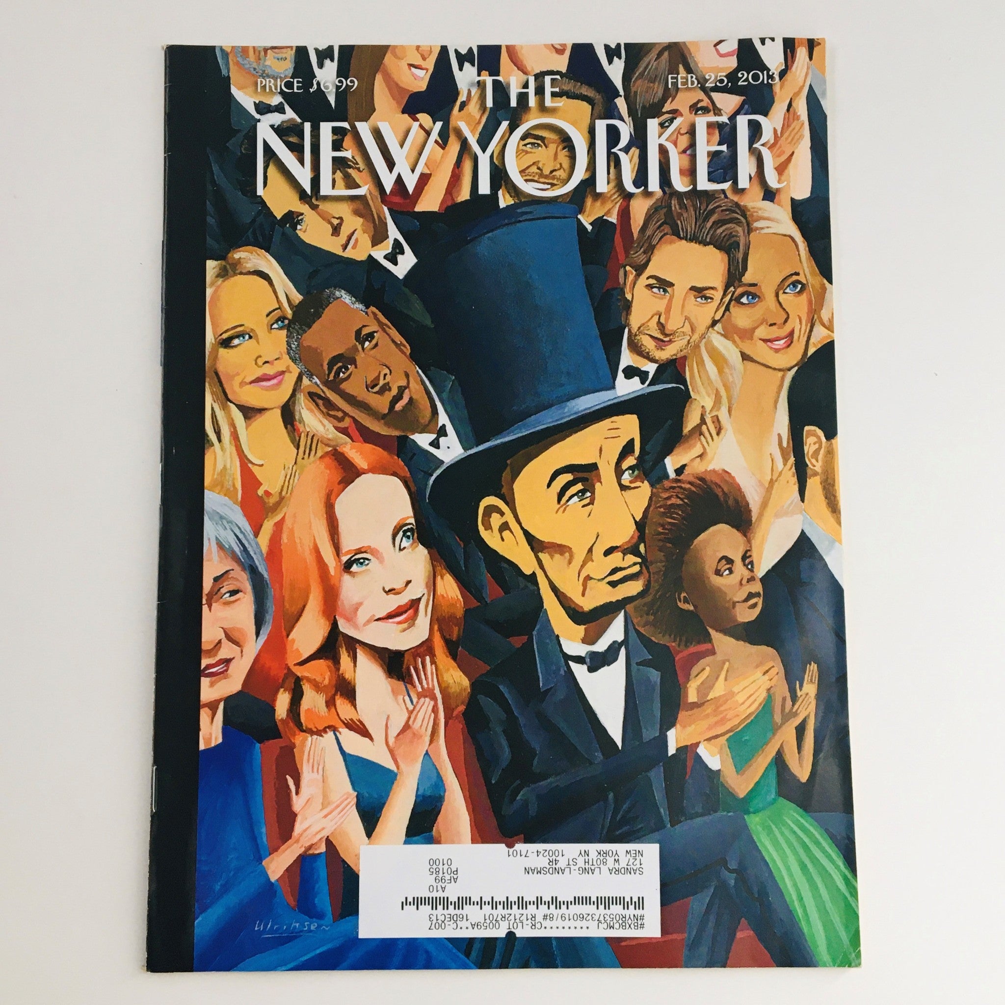 The New Yorker February 25 2013 Abe Lincoln Bradley Cooper by Mark Ulriksen VG