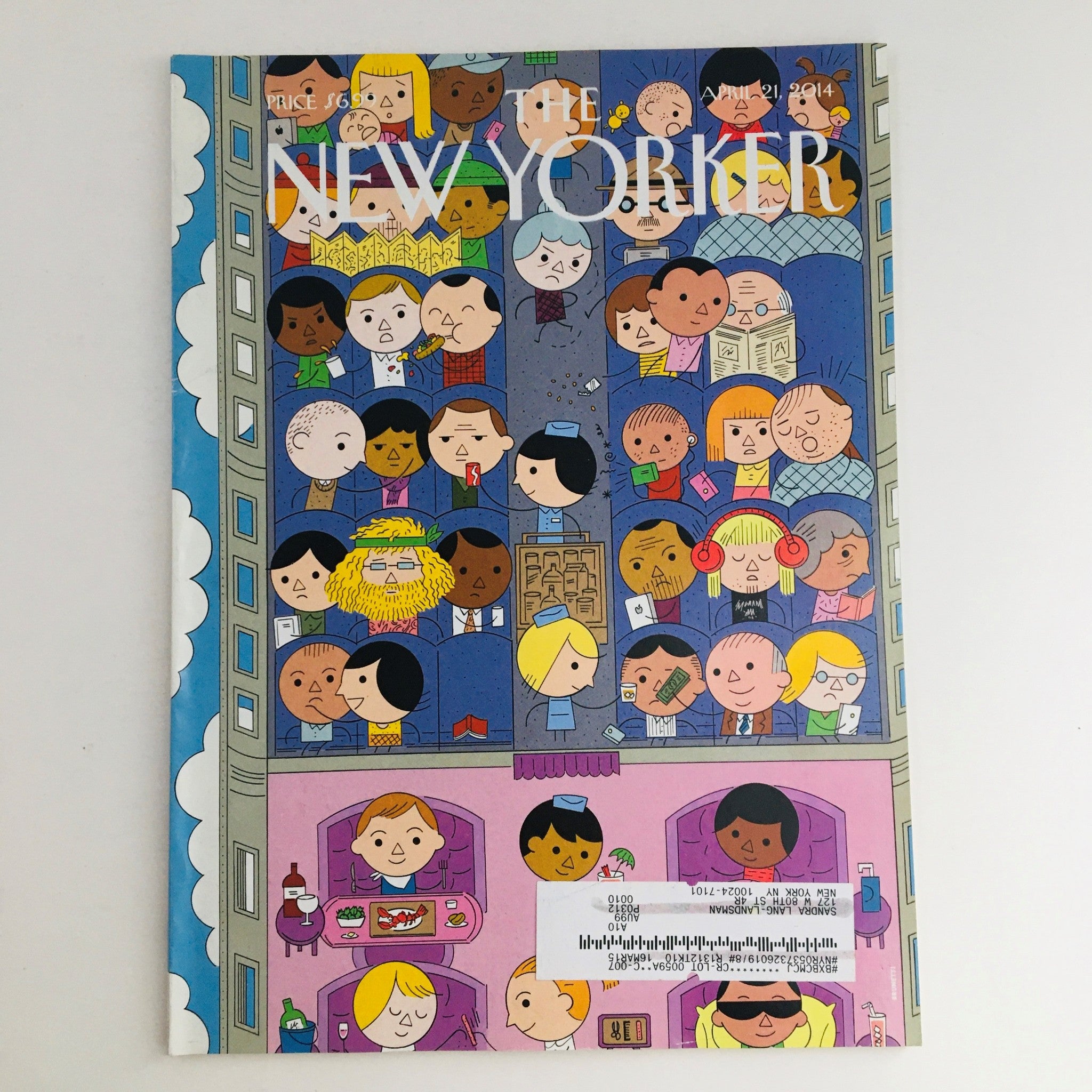 The New Yorker April 21 2014 Full Magazine Theme Cover by Ivan Brunetti VG