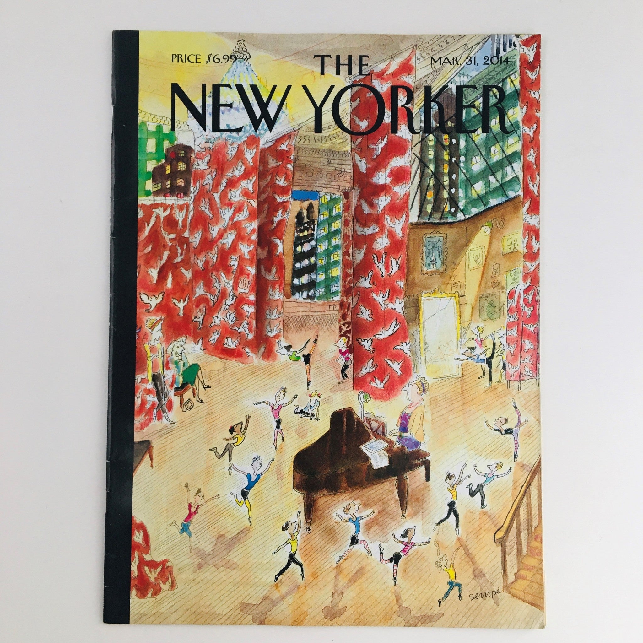 The New Yorker March 31 2014 Full Magazine Theme Cover by Jean-Jacques Sempé VG