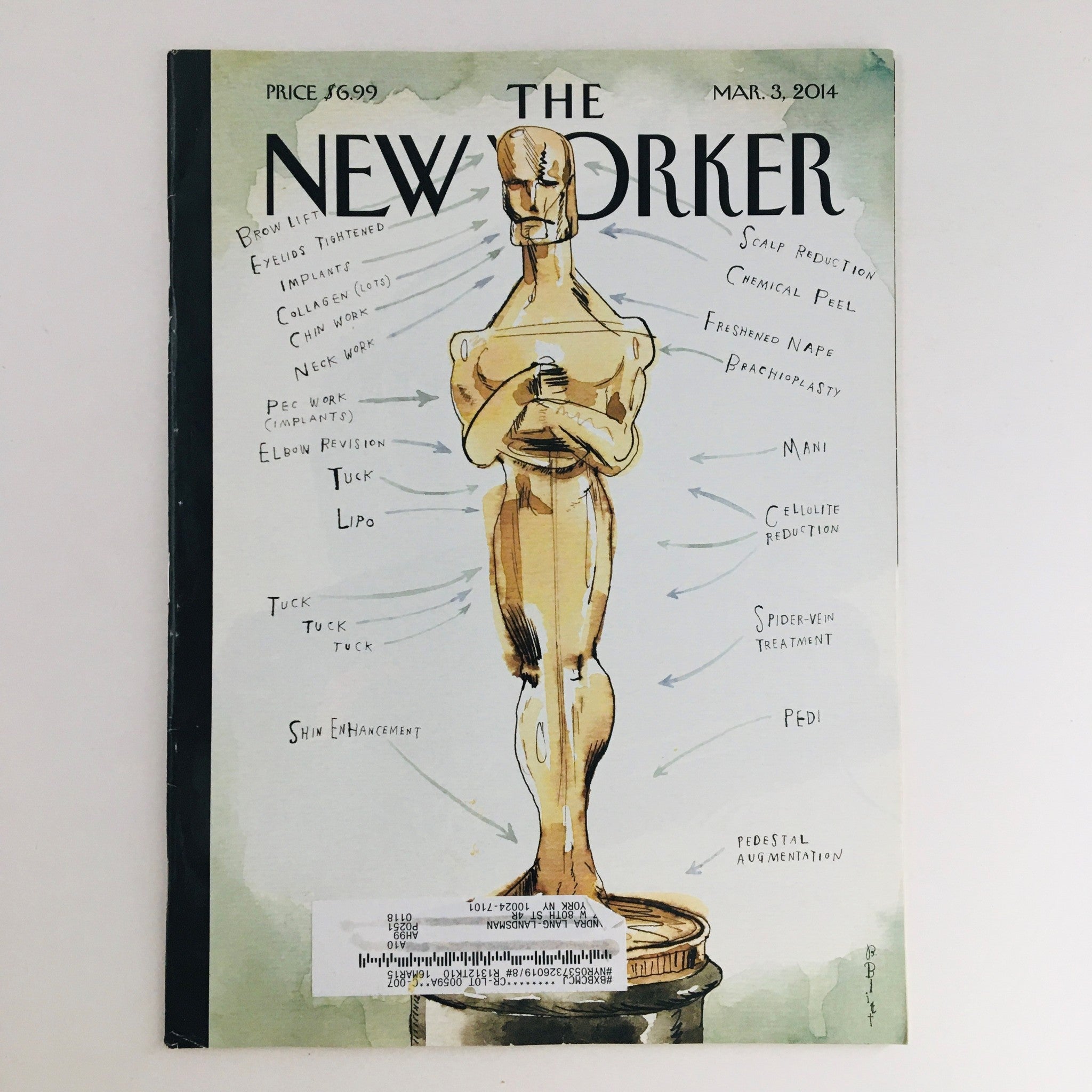 The New Yorker March 3 2014 Full Magazine Theme Cover by Barry Blitt VG