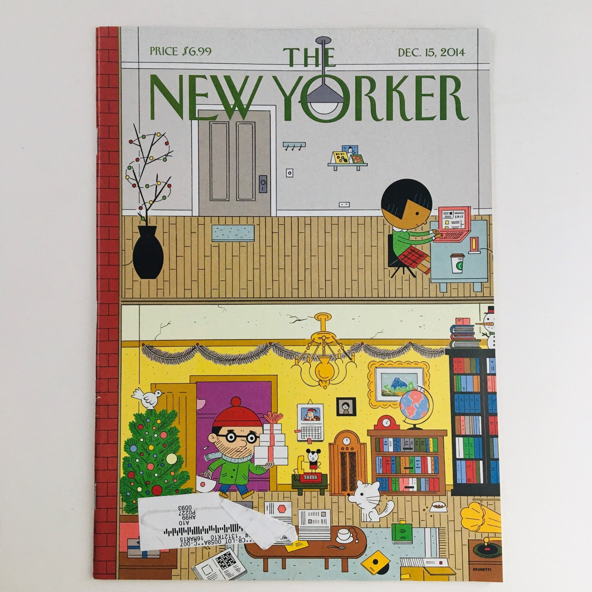 The New Yorker December 15 2014 Full Magazine Theme Cover by Ivan Brunetti VG