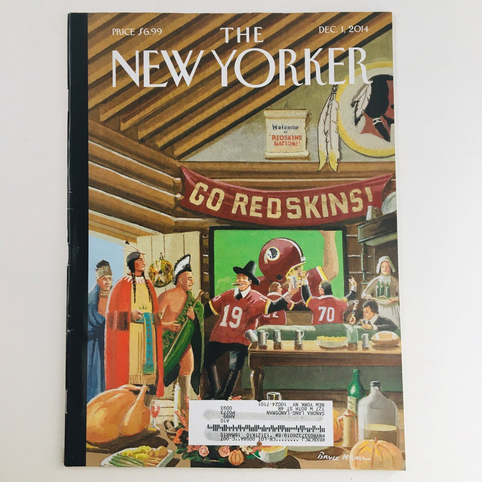 The New Yorker December 1 2014 Full Magazine Theme Cover by Bruce McCall VG